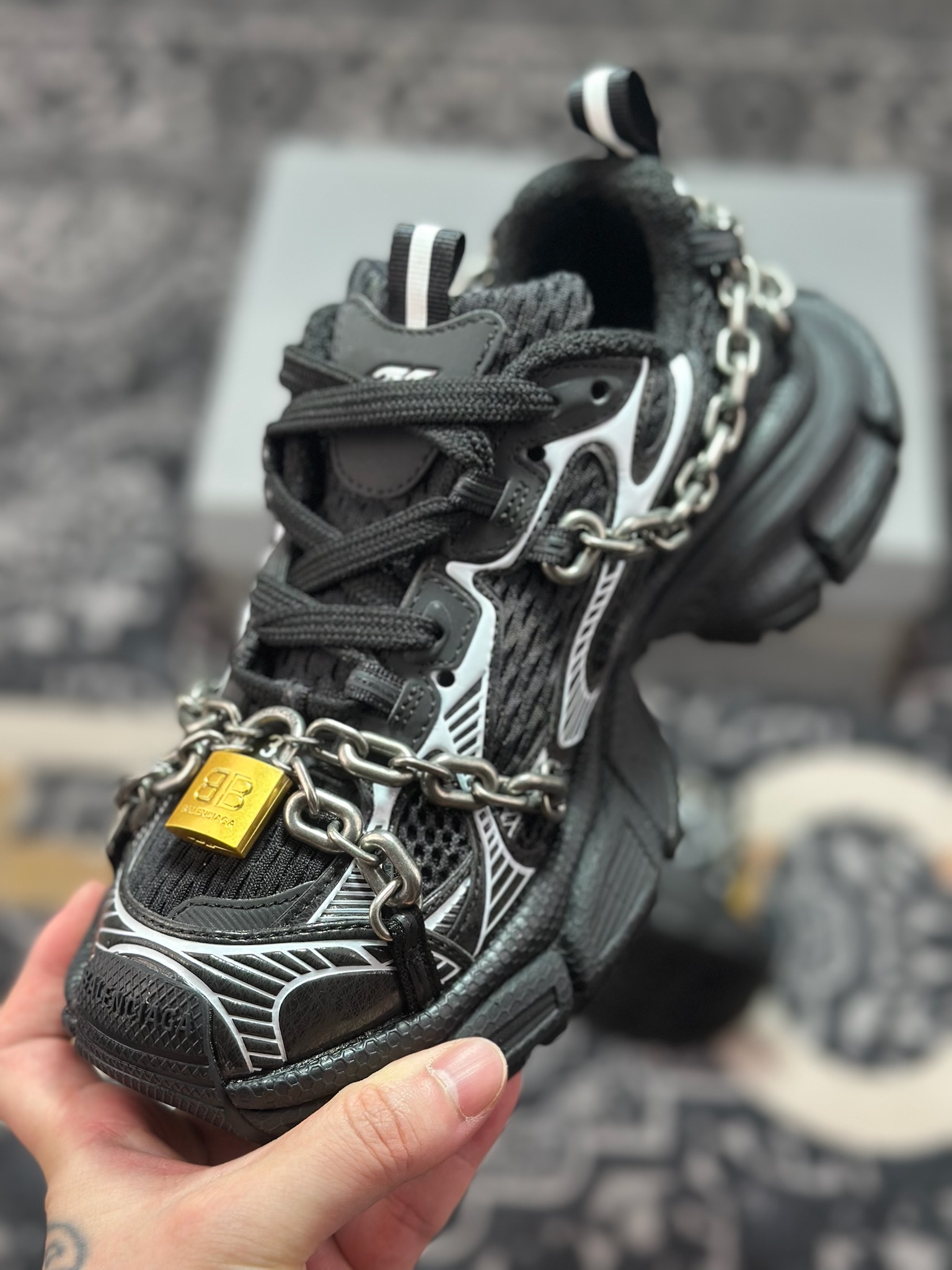 优选 原装级别 Balenciaga 巴黎世家 3XL Chain 锁链款 复古老爹鞋 巴黎世家十代