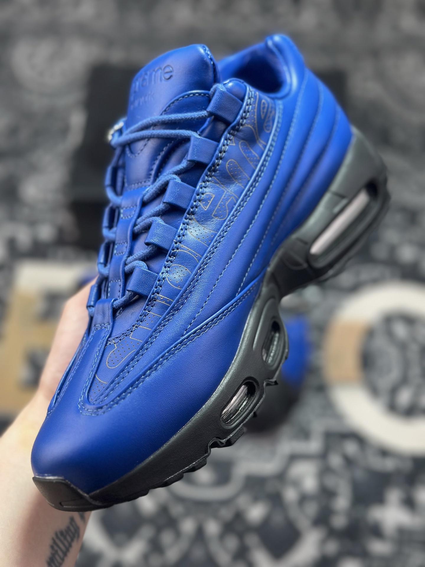 优选 原装级别 纯原 Supreme x NK Air Max 95 LUX 联名款 气垫跑鞋 CI0999-400