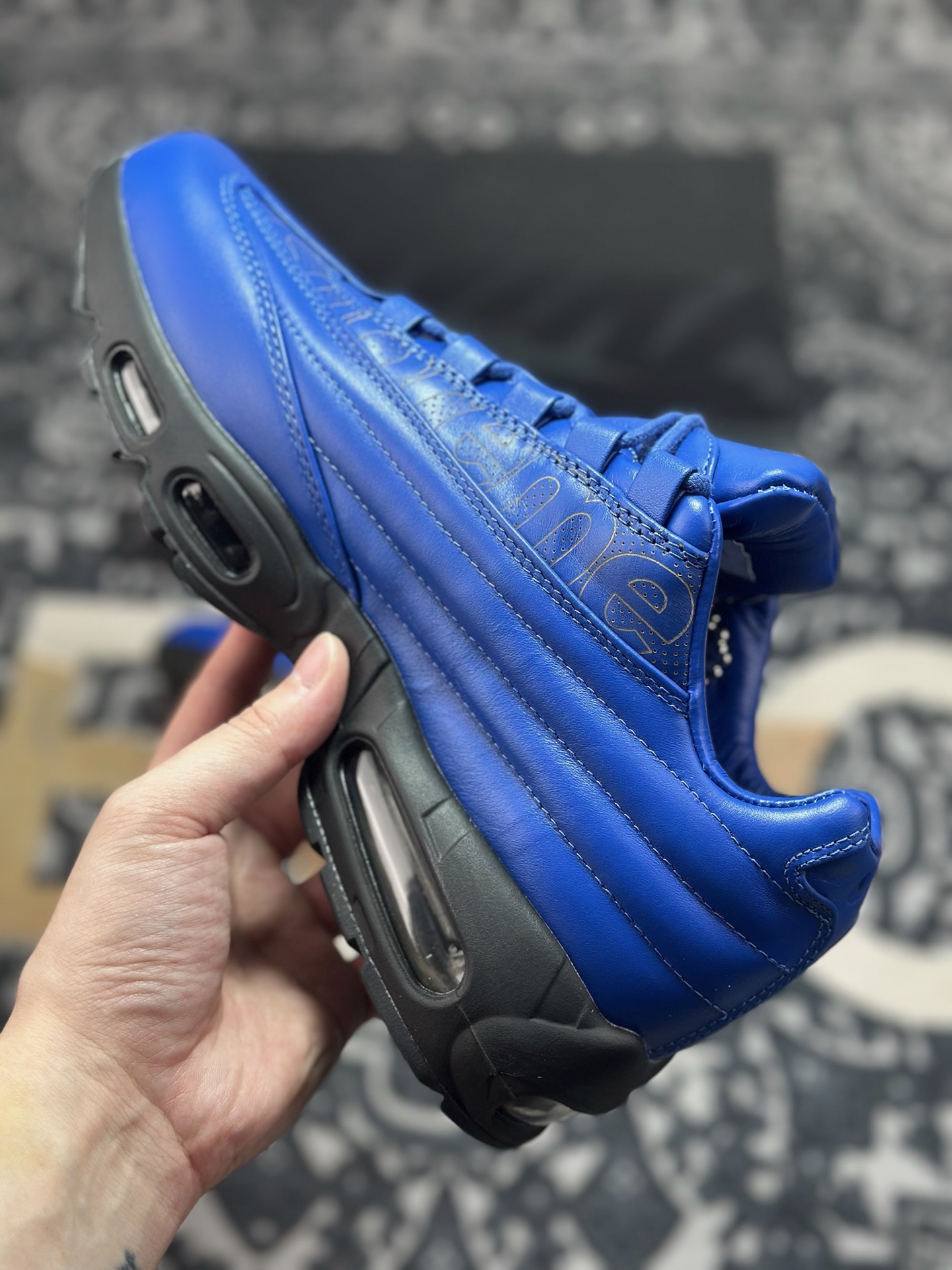 优选 原装级别 纯原 Supreme x NK Air Max 95 LUX 联名款 气垫跑鞋 CI0999-400