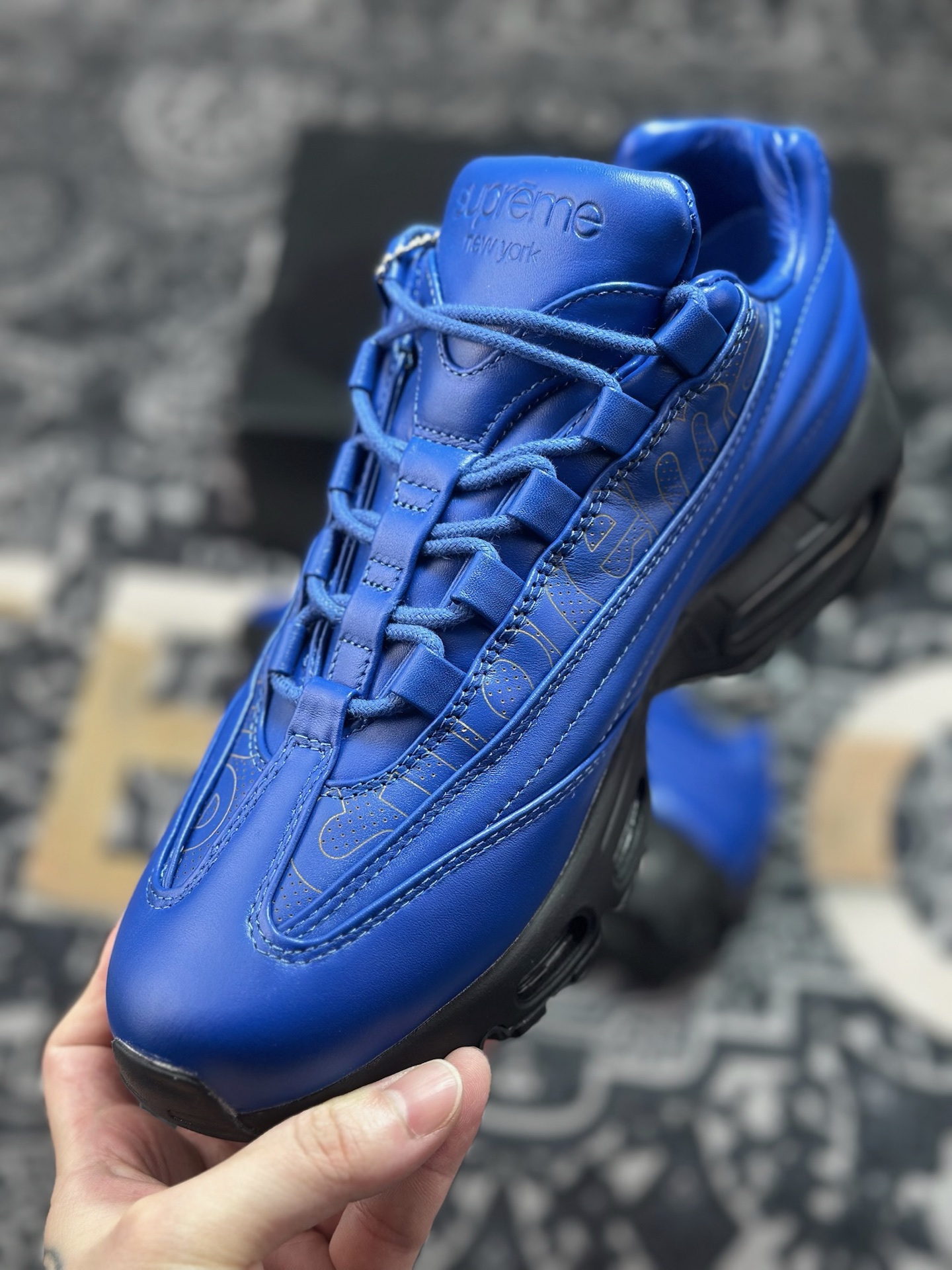 优选 原装级别 纯原 Supreme x NK Air Max 95 LUX 联名款 气垫跑鞋 CI0999-400