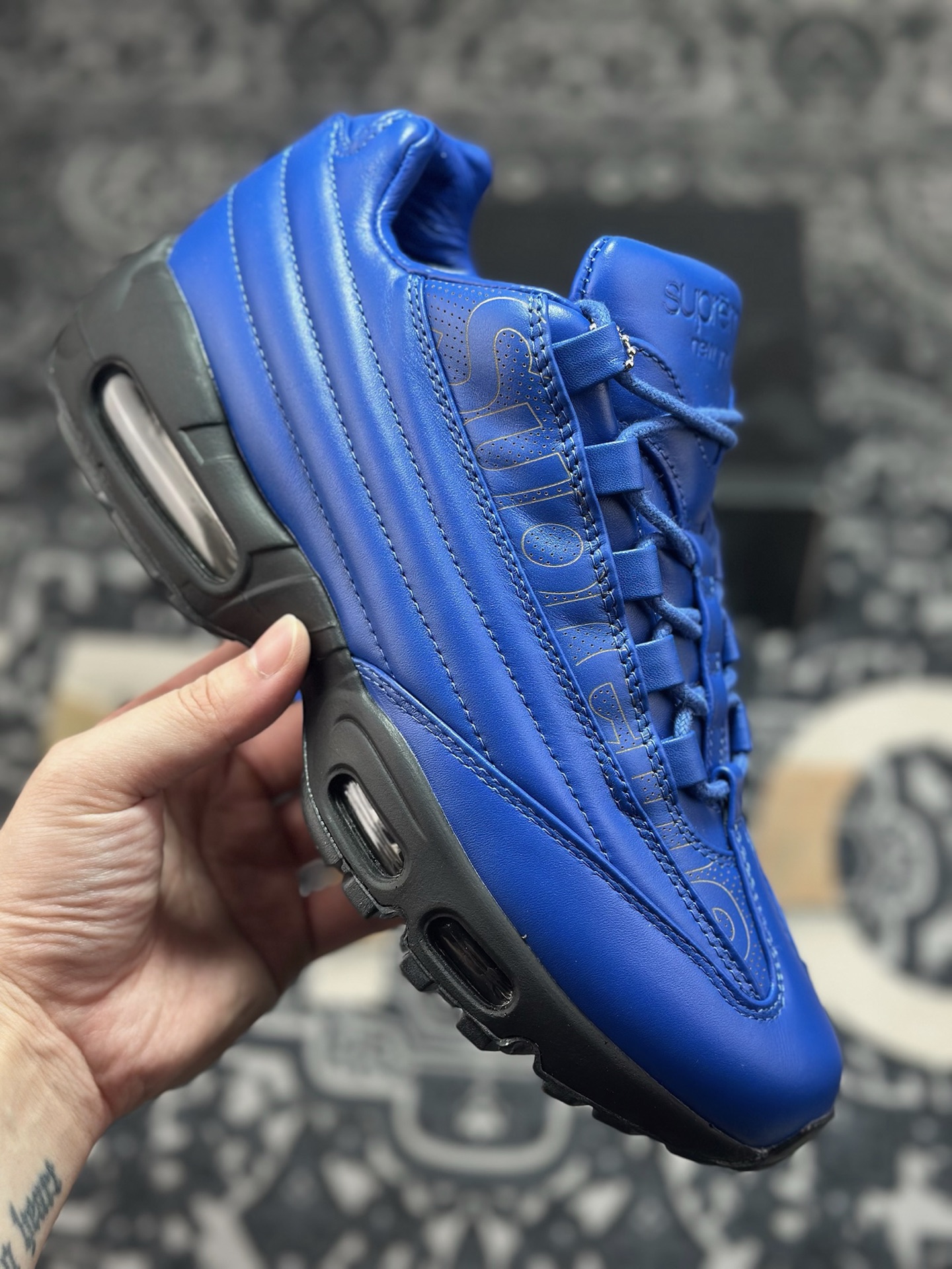 优选 原装级别 纯原 Supreme x NK Air Max 95 LUX 联名款 气垫跑鞋 CI0999-400