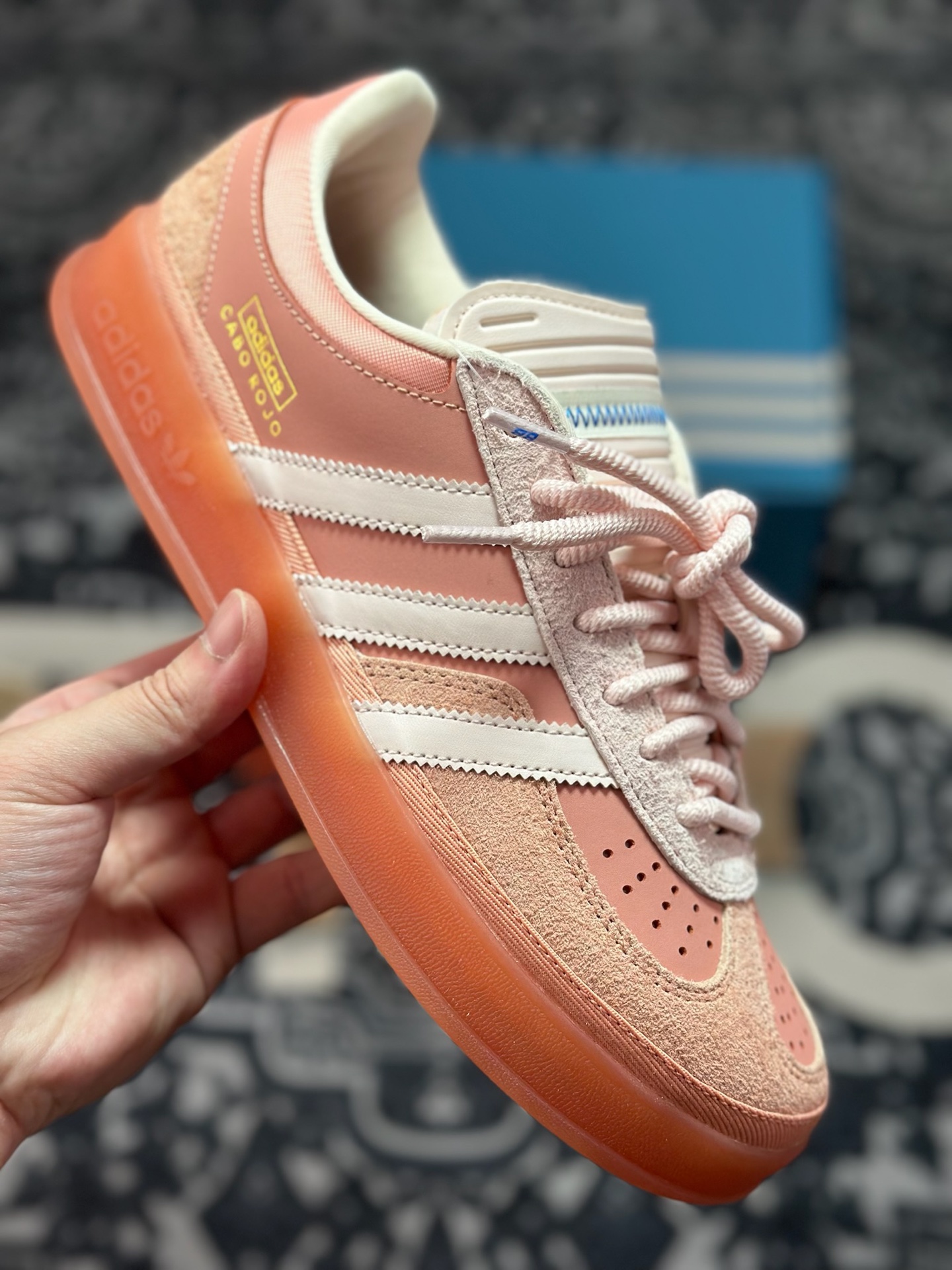 优选 原装级别 S2纯原Bad Bunny x Adidas Gazelle Indoor 联名款 三叶草复古休闲防滑耐磨低帮板鞋 JS5052