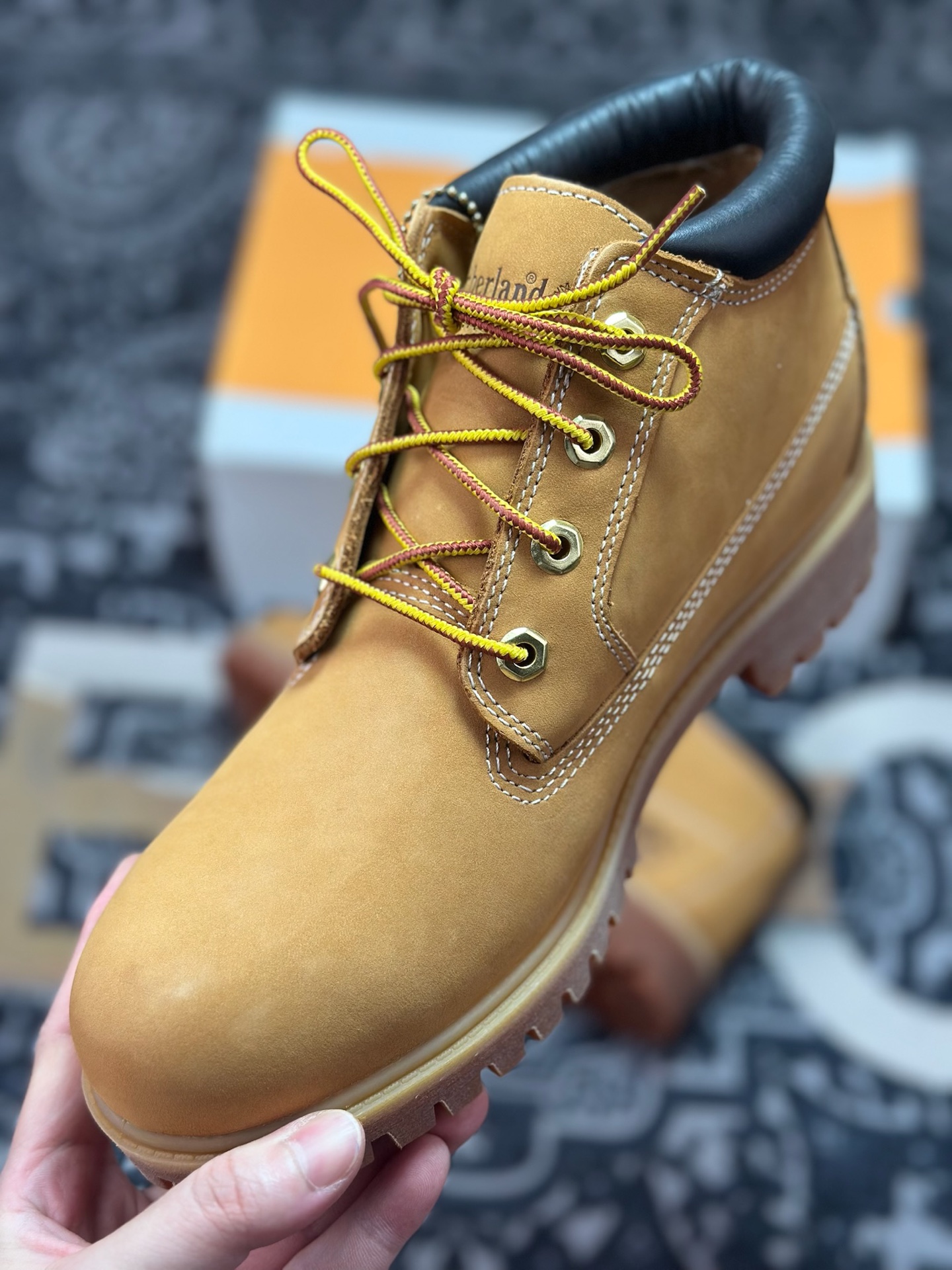天伯伦Timberland Fatigue Chukka Nubuck Boots经典户外短筒百搭工装马丁靴“麦黄黑”
