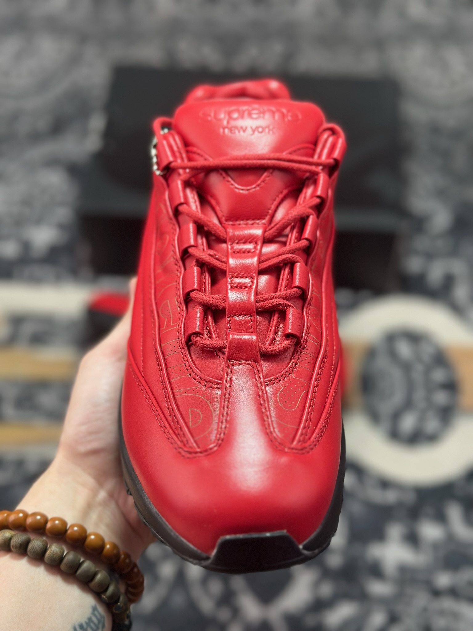 优选 原装级别 纯原 Supreme x NK Air Max 95 LUX 联名款 气垫跑鞋 CI0999-600