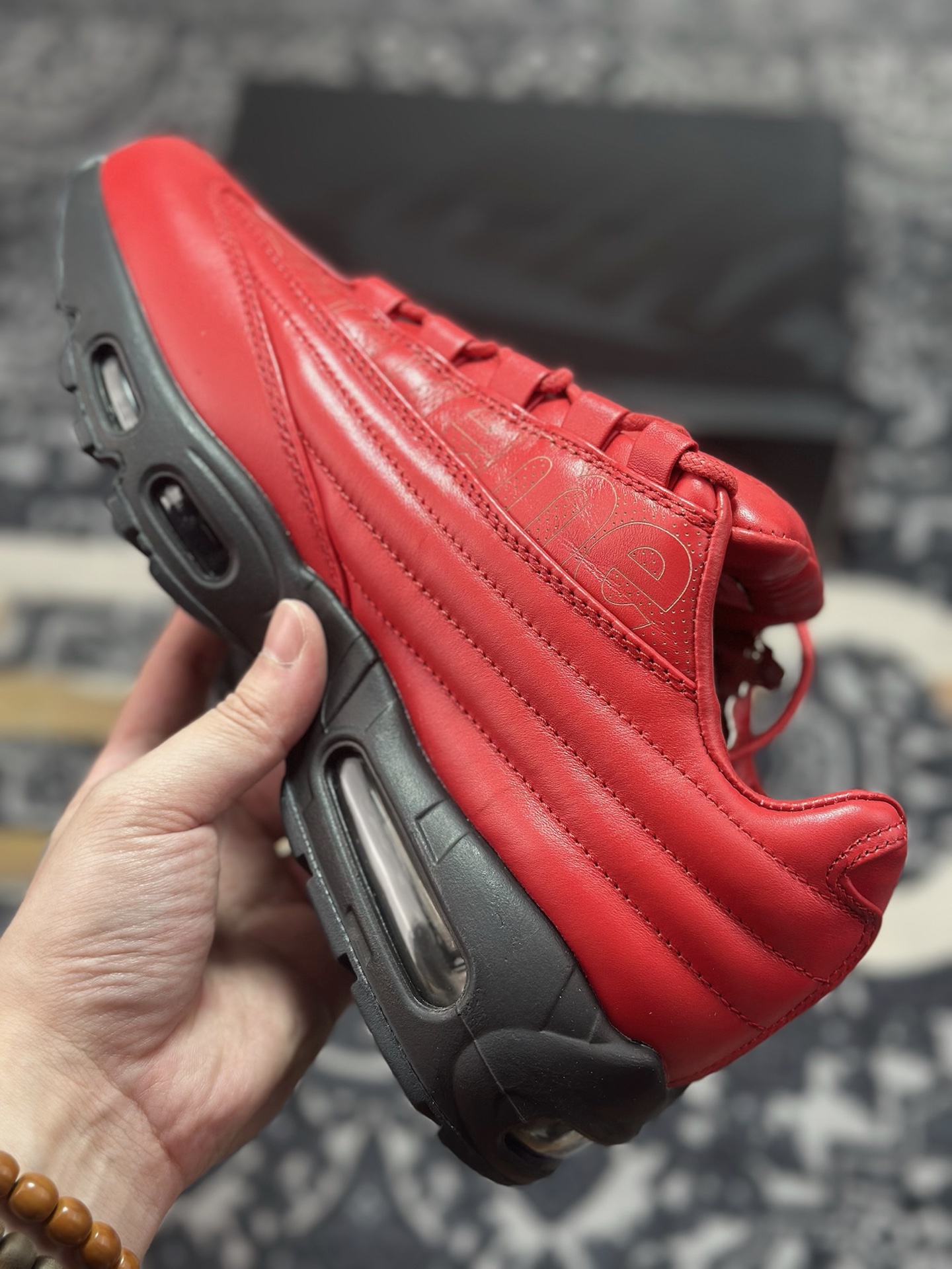 优选 原装级别 纯原 Supreme x NK Air Max 95 LUX 联名款 气垫跑鞋 CI0999-600