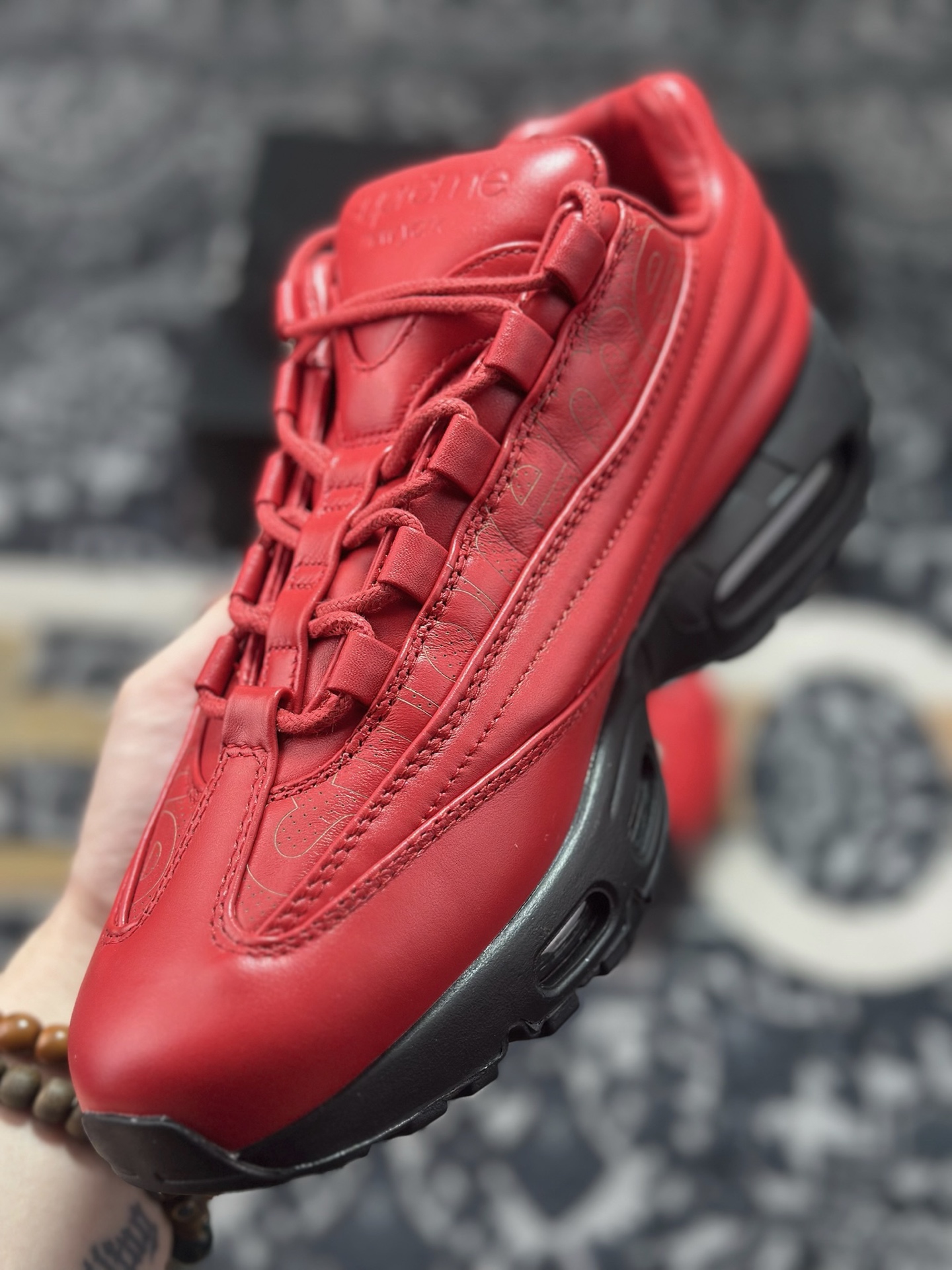 优选 原装级别 纯原 Supreme x NK Air Max 95 LUX 联名款 气垫跑鞋 CI0999-600