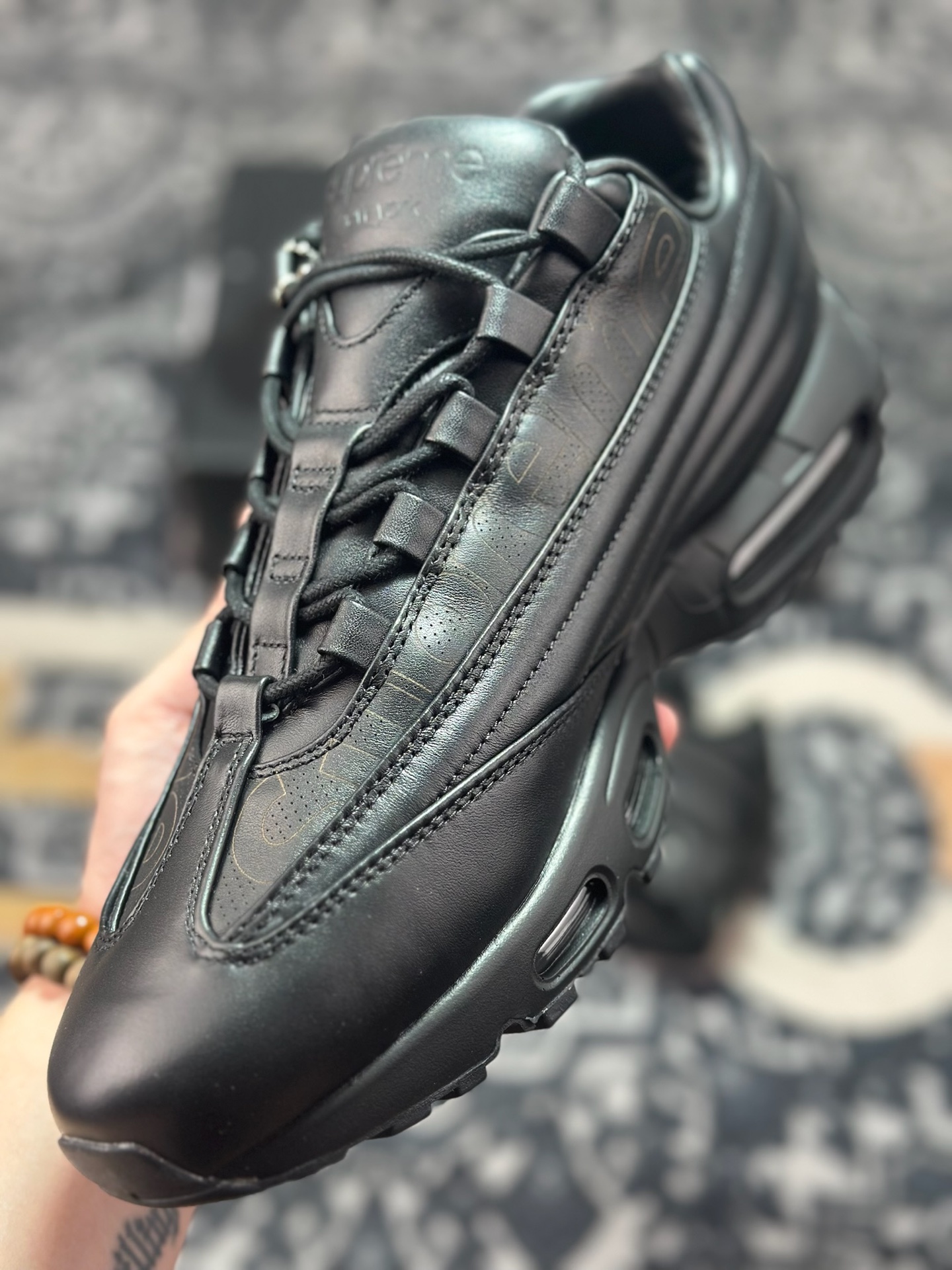 优选 原装级别 纯原 Supreme x NK Air Max 95 LUX 联名款 气垫跑鞋 CI0999-001