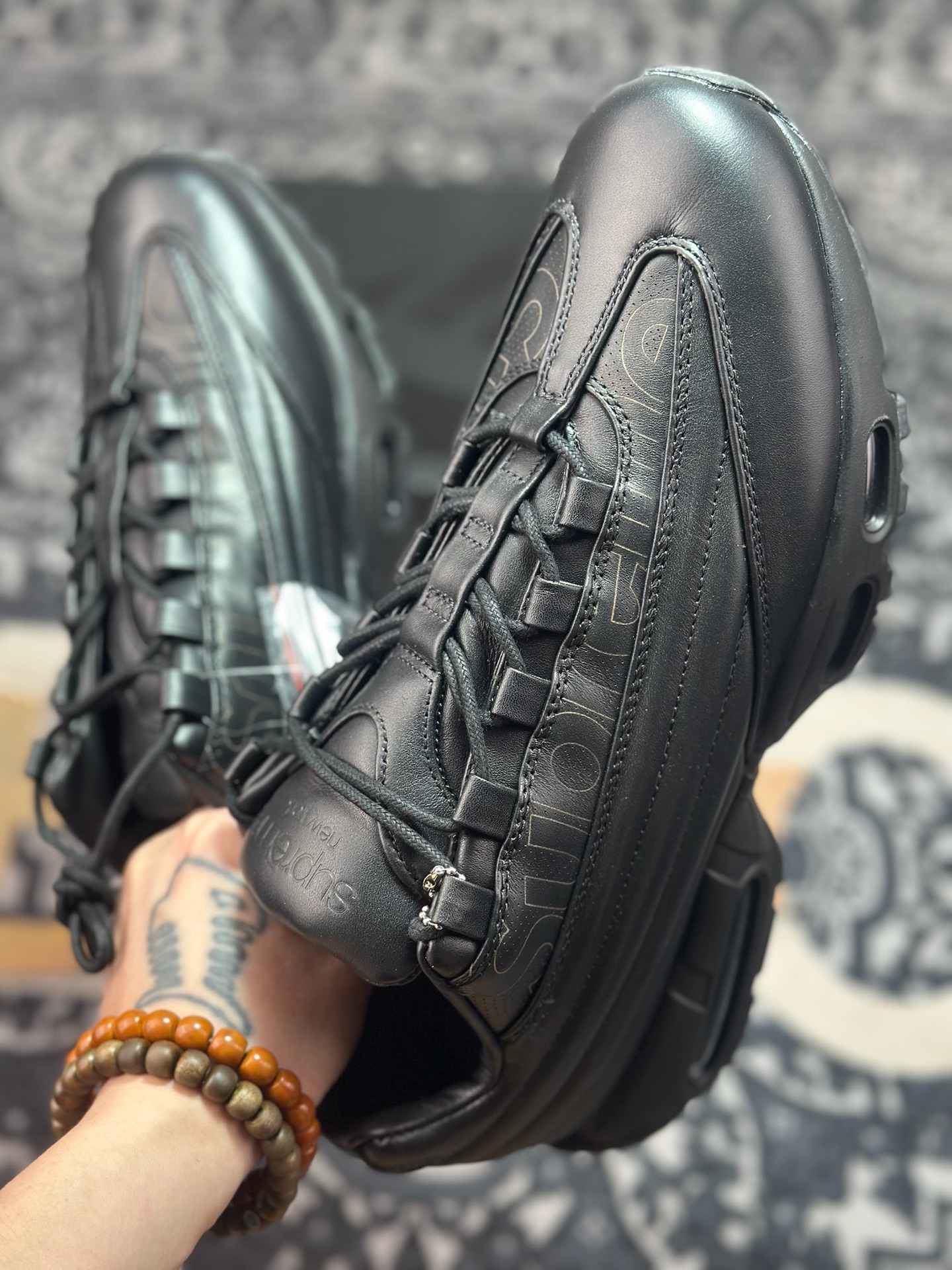 优选 原装级别 纯原 Supreme x NK Air Max 95 LUX 联名款 气垫跑鞋 CI0999-001