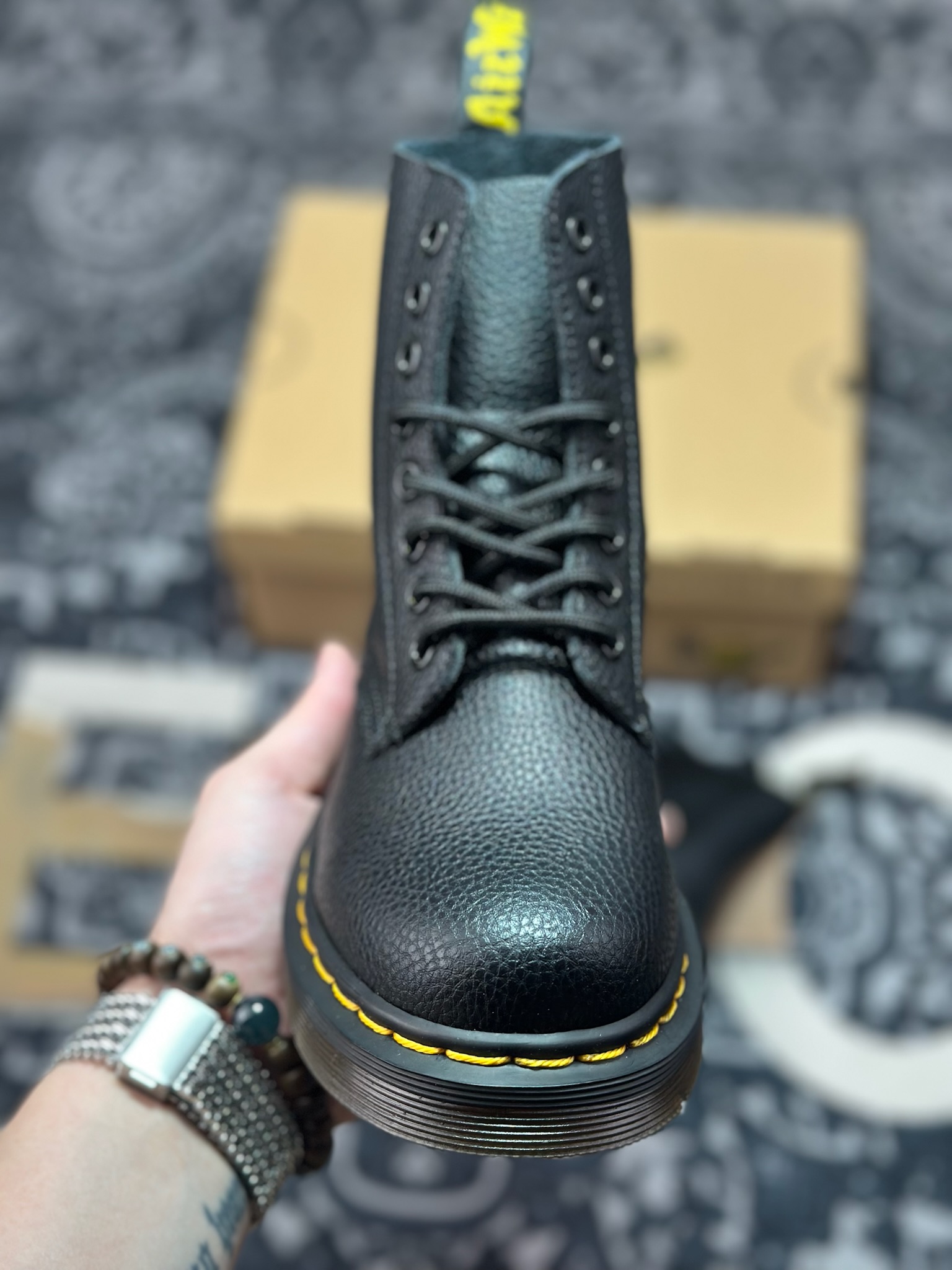 原厂级别 新货Dr.Martens 马汀博士经典款 马丁靴系列 黑色荔枝纹牛皮