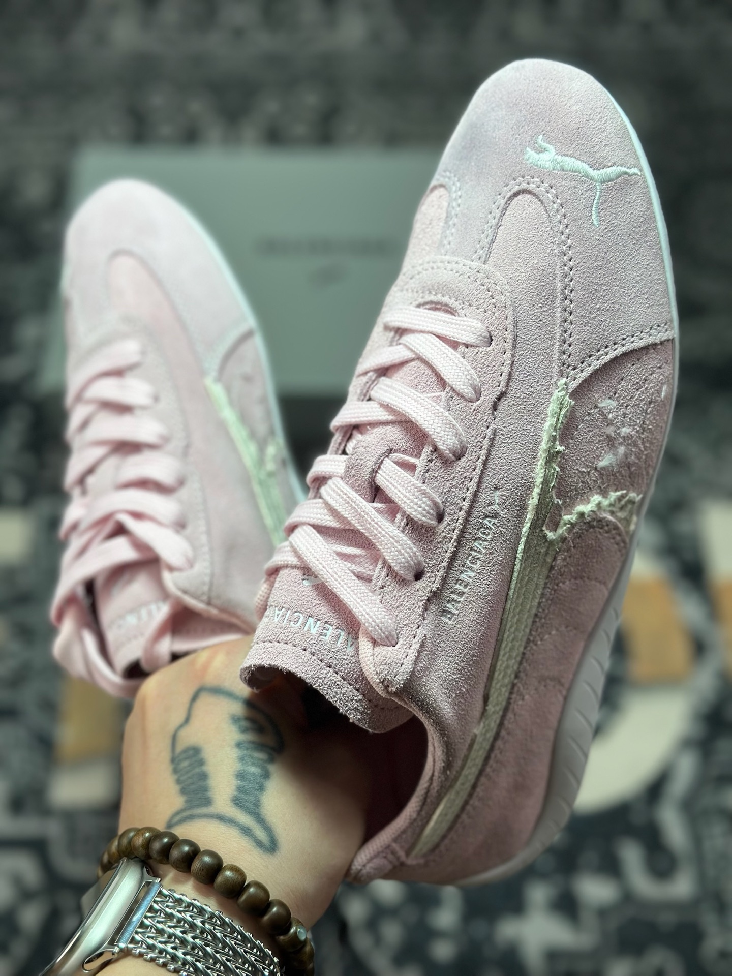 优选 原装级别Balenciaga x Puma 彪马 Speedcat 巴黎世家联名款低帮休闲鞋 406519-02