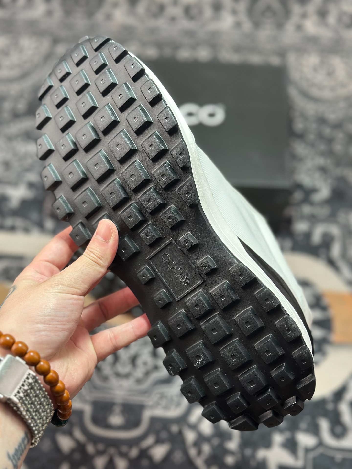 原装级别 Ecco爱步男鞋百搭运动鞋男款 四季款阿甘鞋休闲华夫鞋复古跑鞋