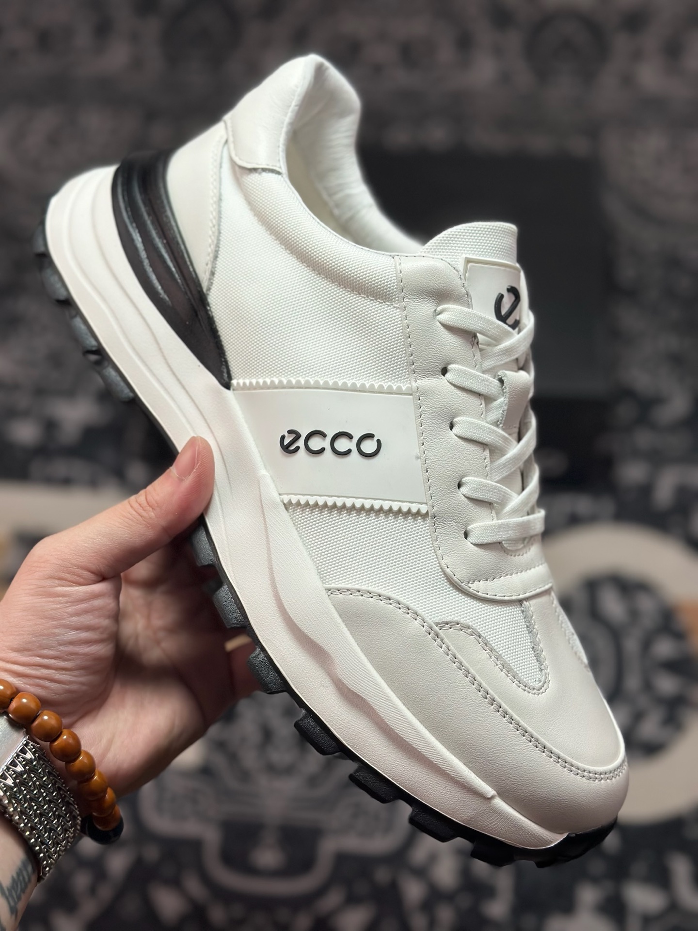原装级别 Ecco爱步男鞋百搭运动鞋男款 四季款阿甘鞋休闲华夫鞋复古跑鞋