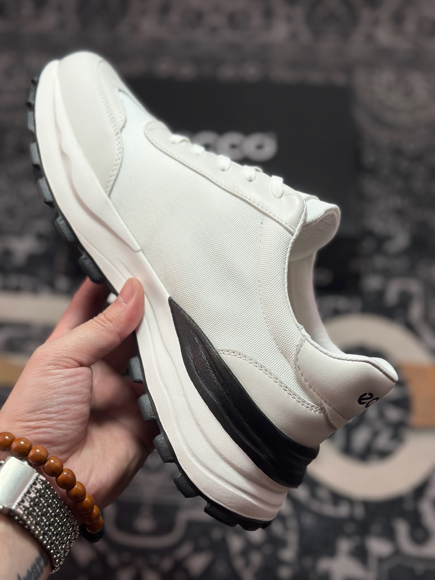 原装级别 Ecco爱步男鞋百搭运动鞋男款 四季款阿甘鞋休闲华夫鞋复古跑鞋