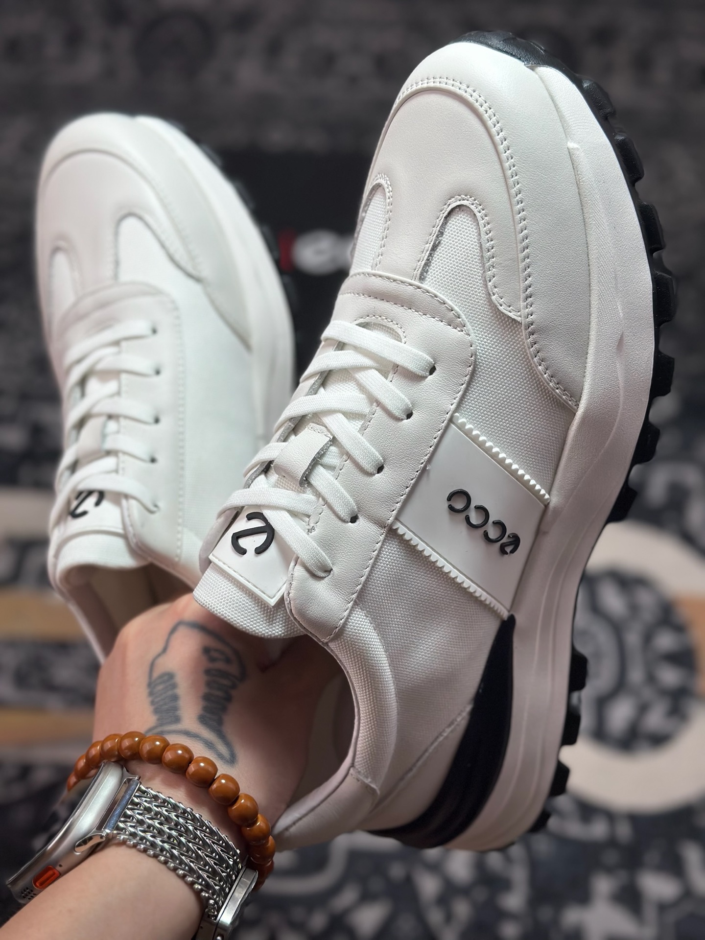 原装级别 Ecco爱步男鞋百搭运动鞋男款 四季款阿甘鞋休闲华夫鞋复古跑鞋