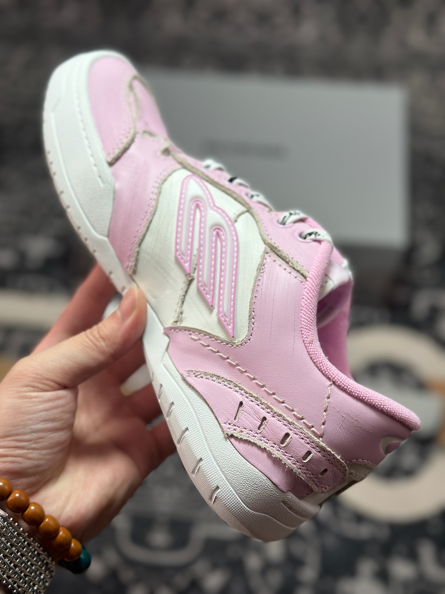 优选 原装级别 Balenciaga 巴黎世家 Hamptons 手工做旧款 牛皮革 复古圆头系带低帮休闲鞋