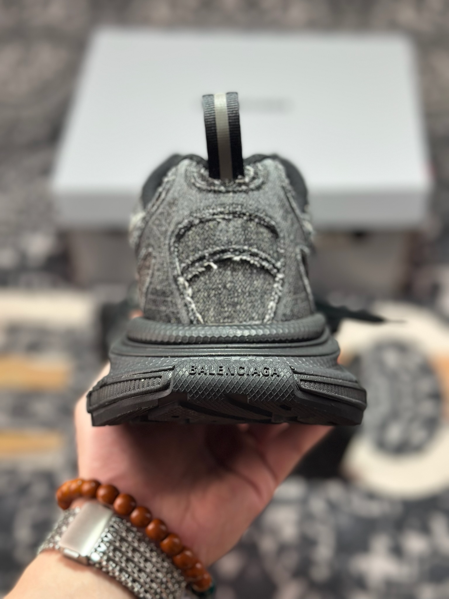 优选 原装级别 巴黎S家 3XL 牛仔布老爹鞋