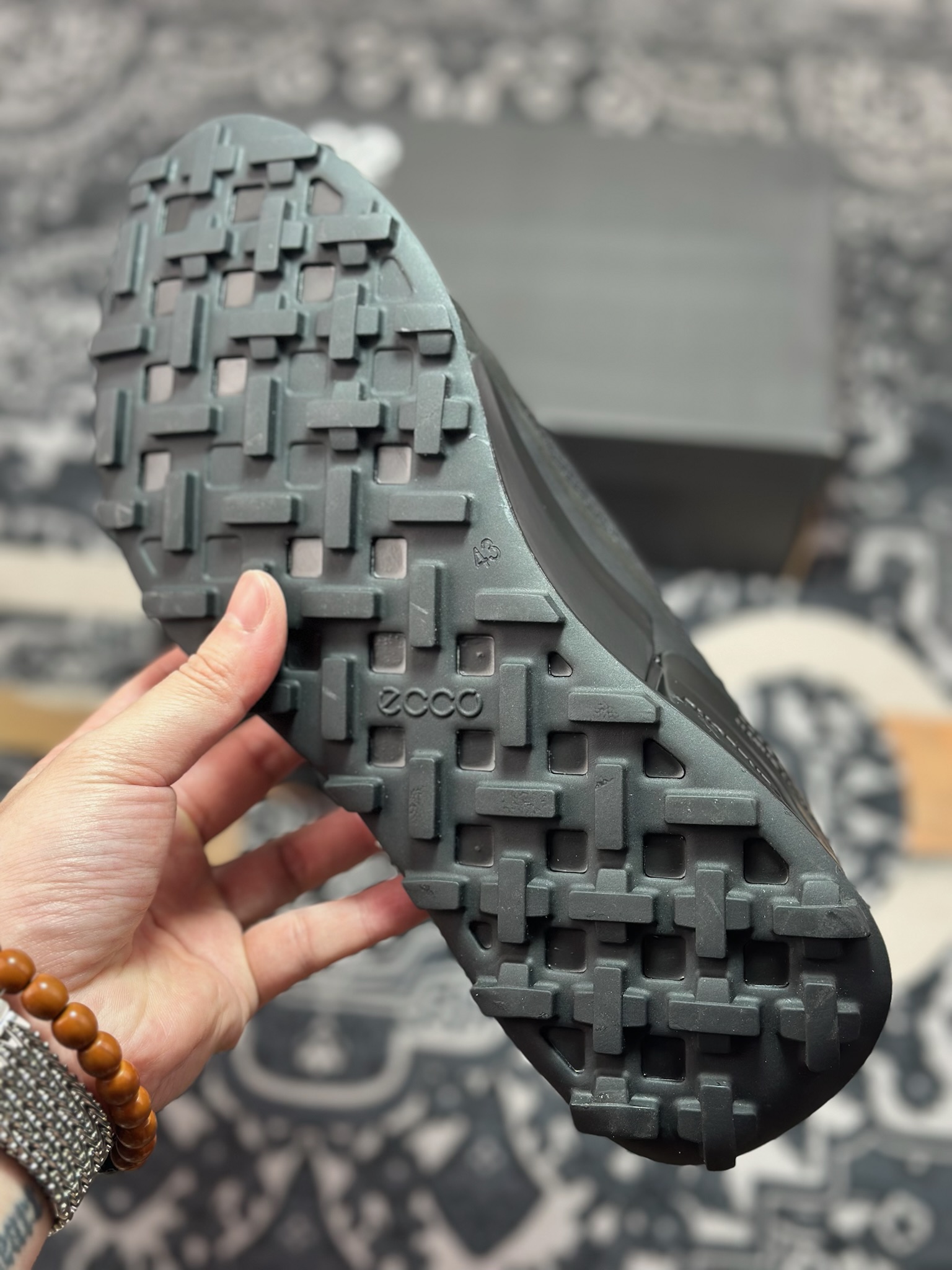 原装级别 ECCO爱步休闲运动鞋男 防水透气跑步鞋