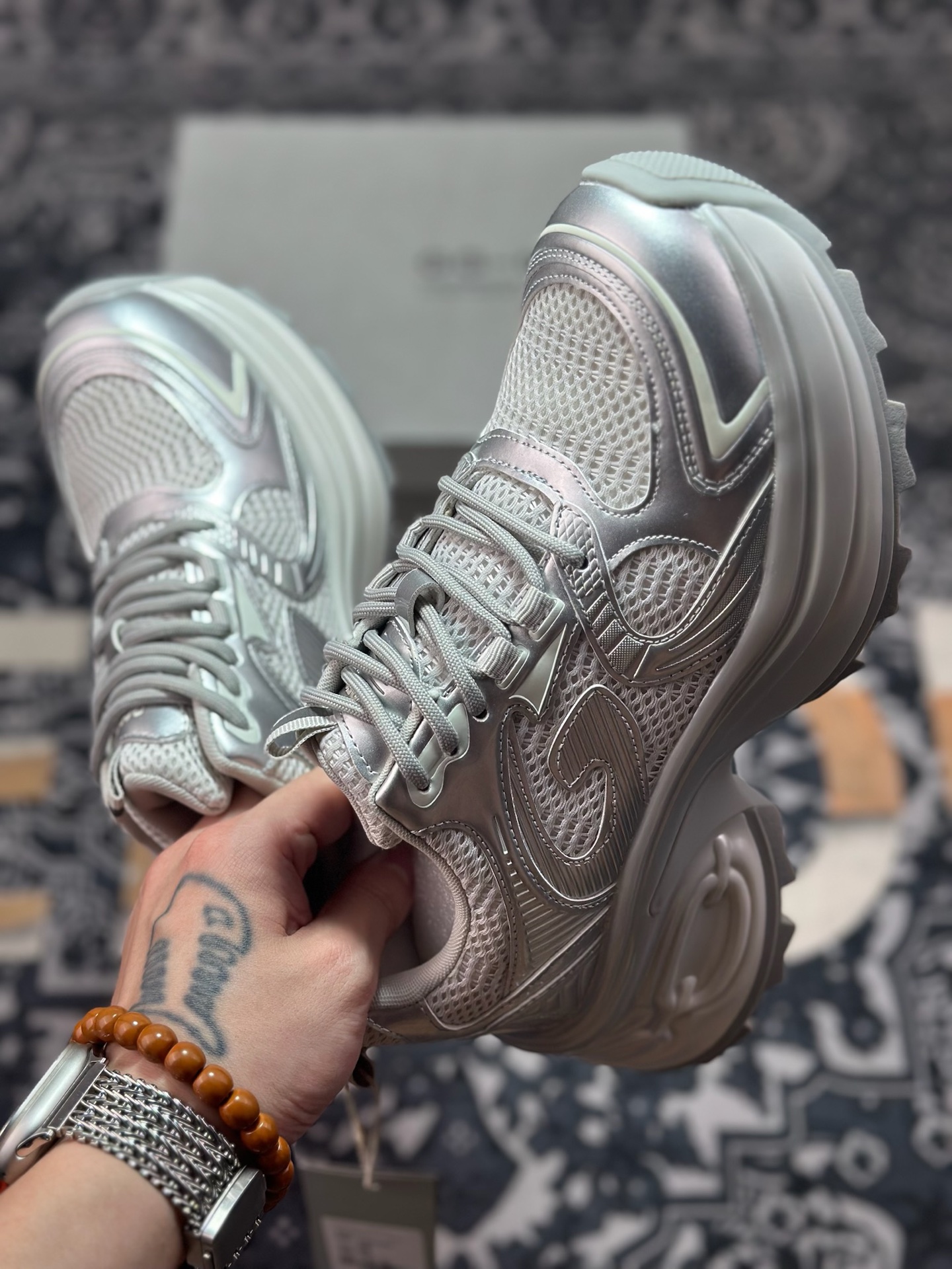 原装级别 新货GG-CC赵露思2025新款厚底增高休闲运动老爹鞋系列 #