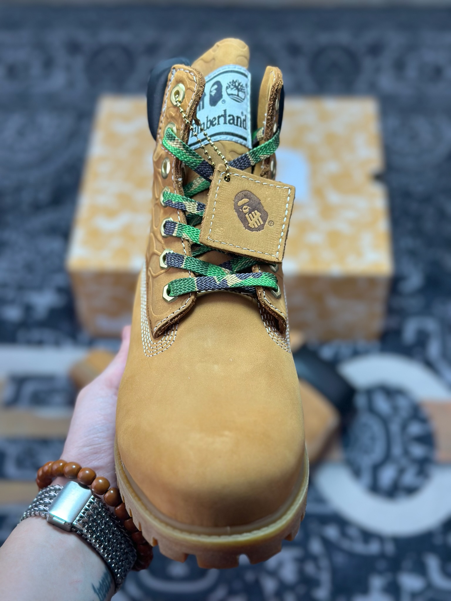 原装级别 新货#原装渠道 联名 Timberland x Bape x Undefeated 添柏岚/天伯伦 猿人头 不败 三方联名限量款卖爆了的经典联名款