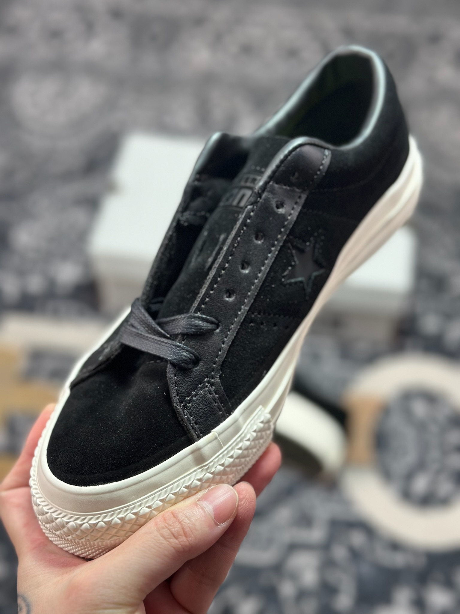 真标 Converse One Star Pro 黑色 匡威 木村复古休闲滑板鞋 149908C