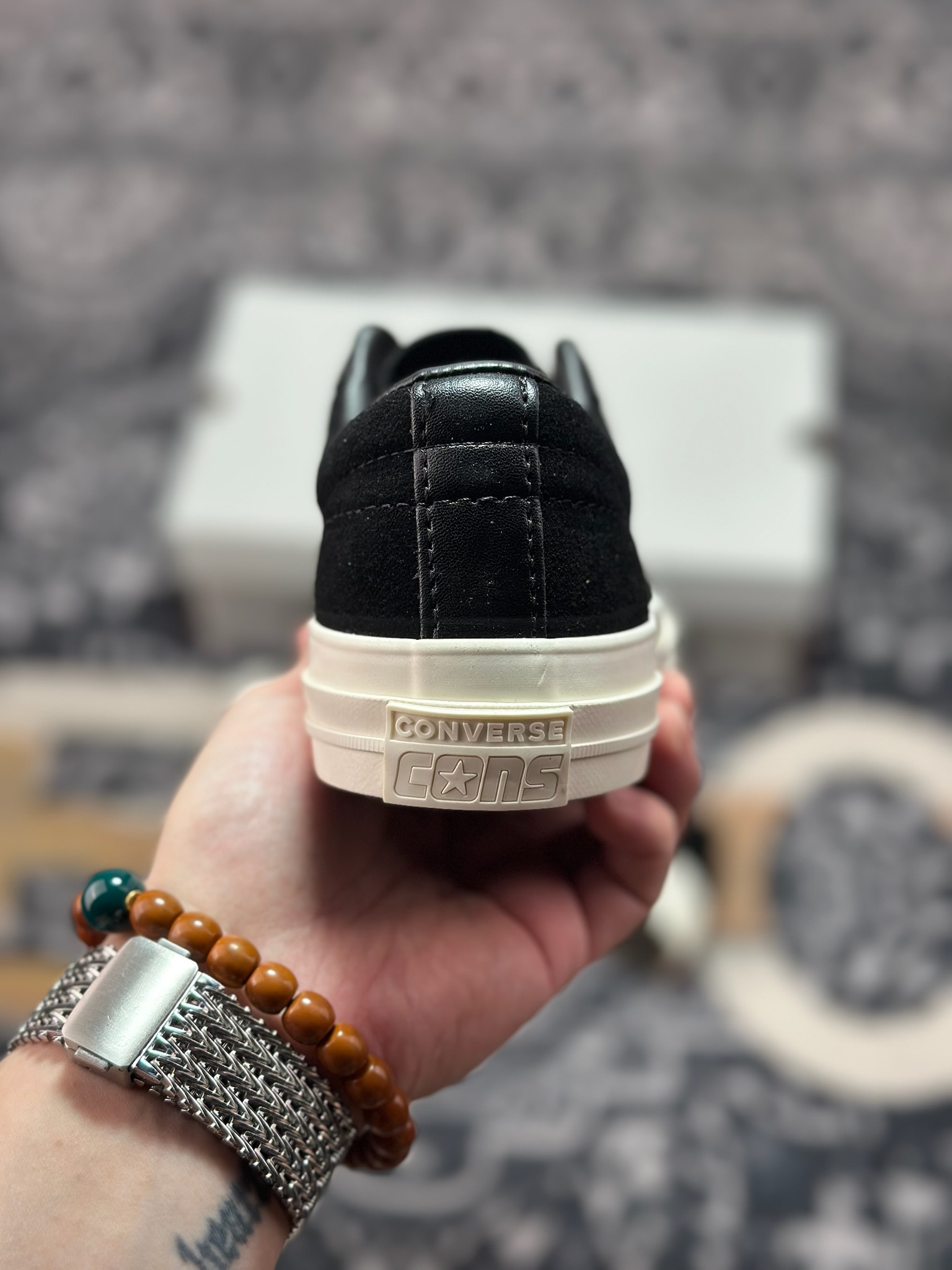 真标 Converse One Star Pro 黑色 匡威 木村复古休闲滑板鞋 149908C