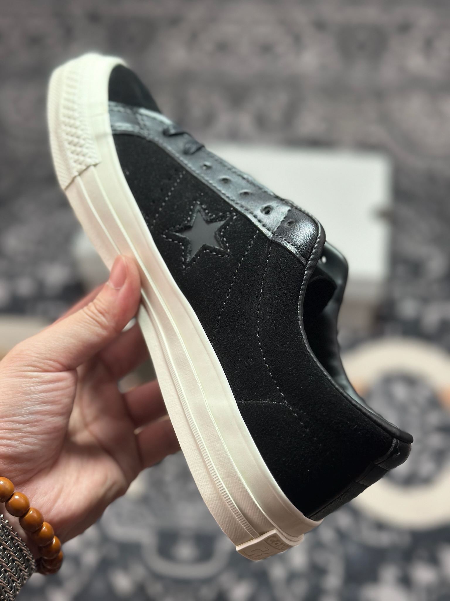 真标 Converse One Star Pro 黑色 匡威 木村复古休闲滑板鞋 149908C