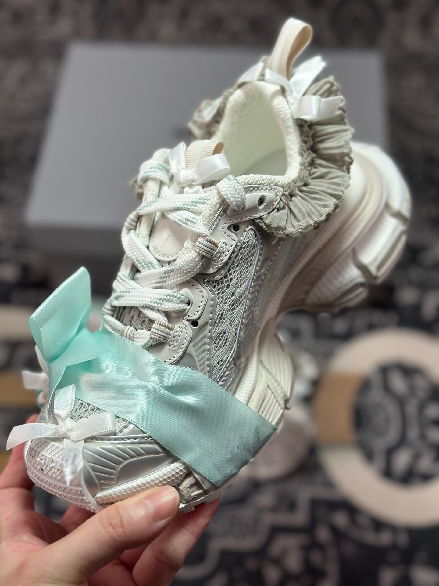 D2480 优选 原装级别 Balenciaga 巴黎世家 3XL Denim 复古老爹鞋