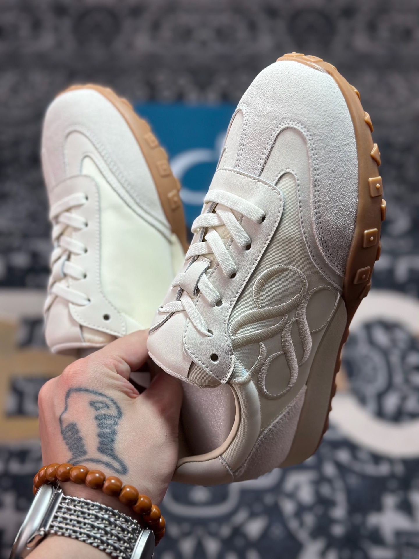 A9220 joypeace 小彩蛋 city walk选手 时尚单品 精美花纹刺绣 防滑棋盘厚底 德训鞋 阿甘鞋低帮生活休闲鞋