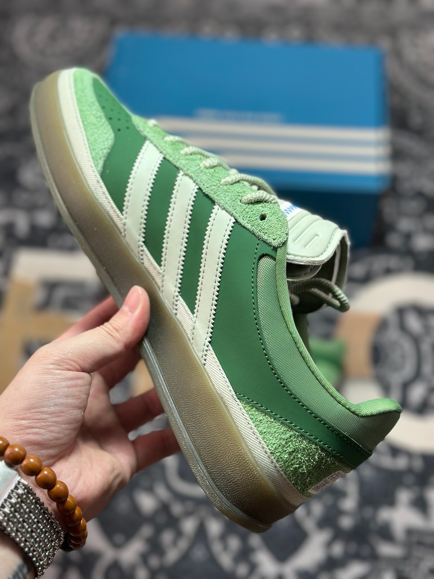 优选 原装级别 Bad Bunny x AD 阿迪 Gazelle Indoor 坏痞兔联名低帮运动休闲板鞋 JS5049