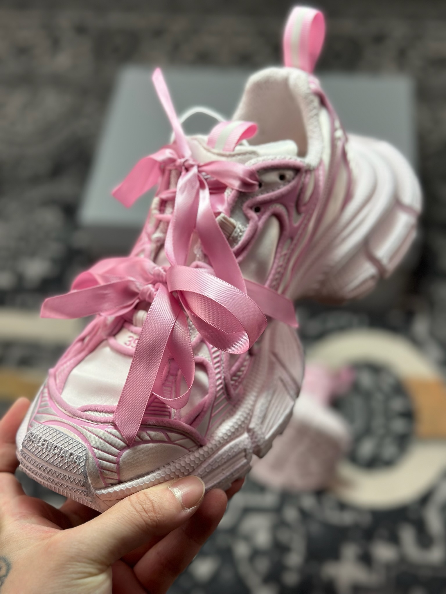 C6420 优选 原装级别 Balenciaga 巴黎世家 3XL Satin Bows 复古老爹鞋 734731
