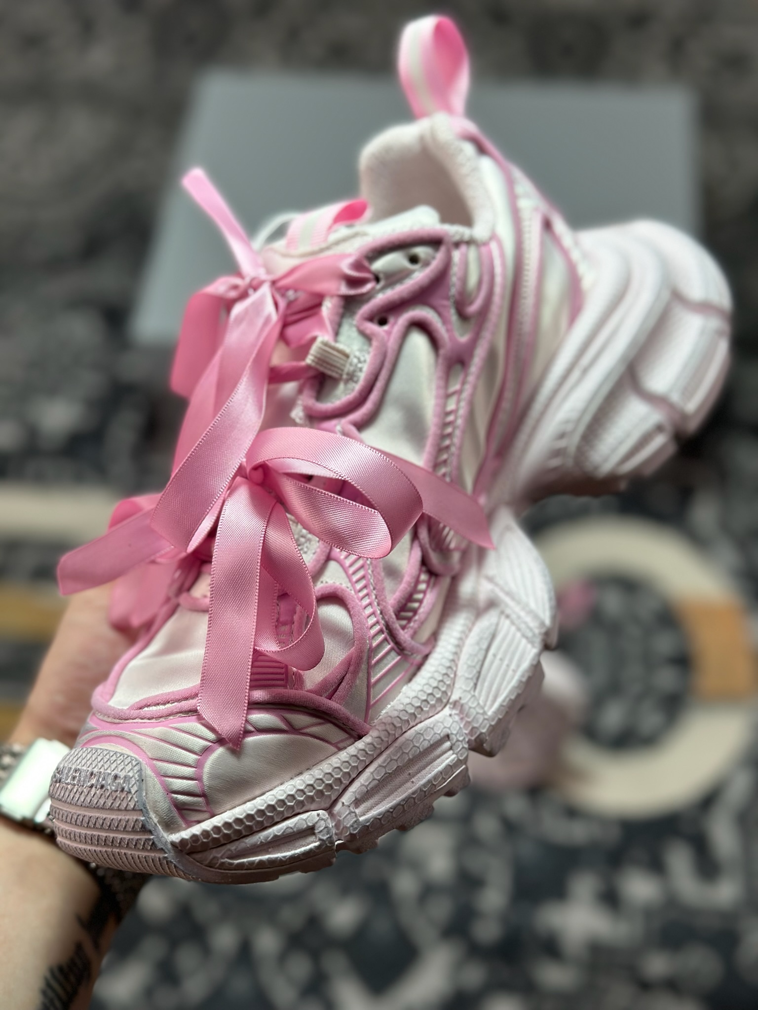 C6420 优选 原装级别 Balenciaga 巴黎世家 3XL Satin Bows 复古老爹鞋 734731