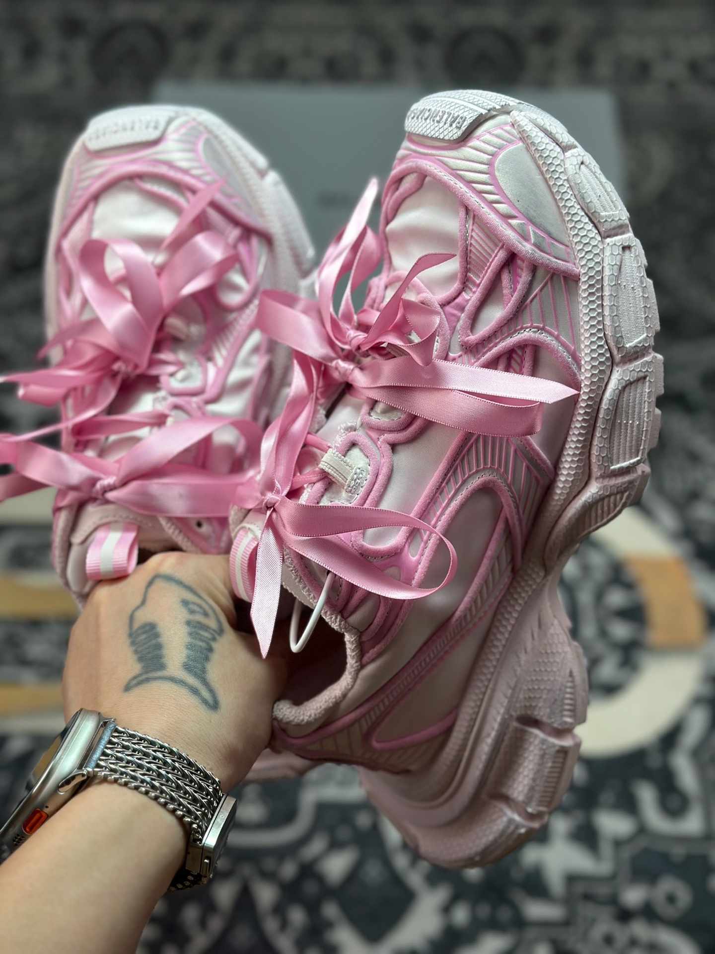 C6420 优选 原装级别 Balenciaga 巴黎世家 3XL Satin Bows 复古老爹鞋 734731