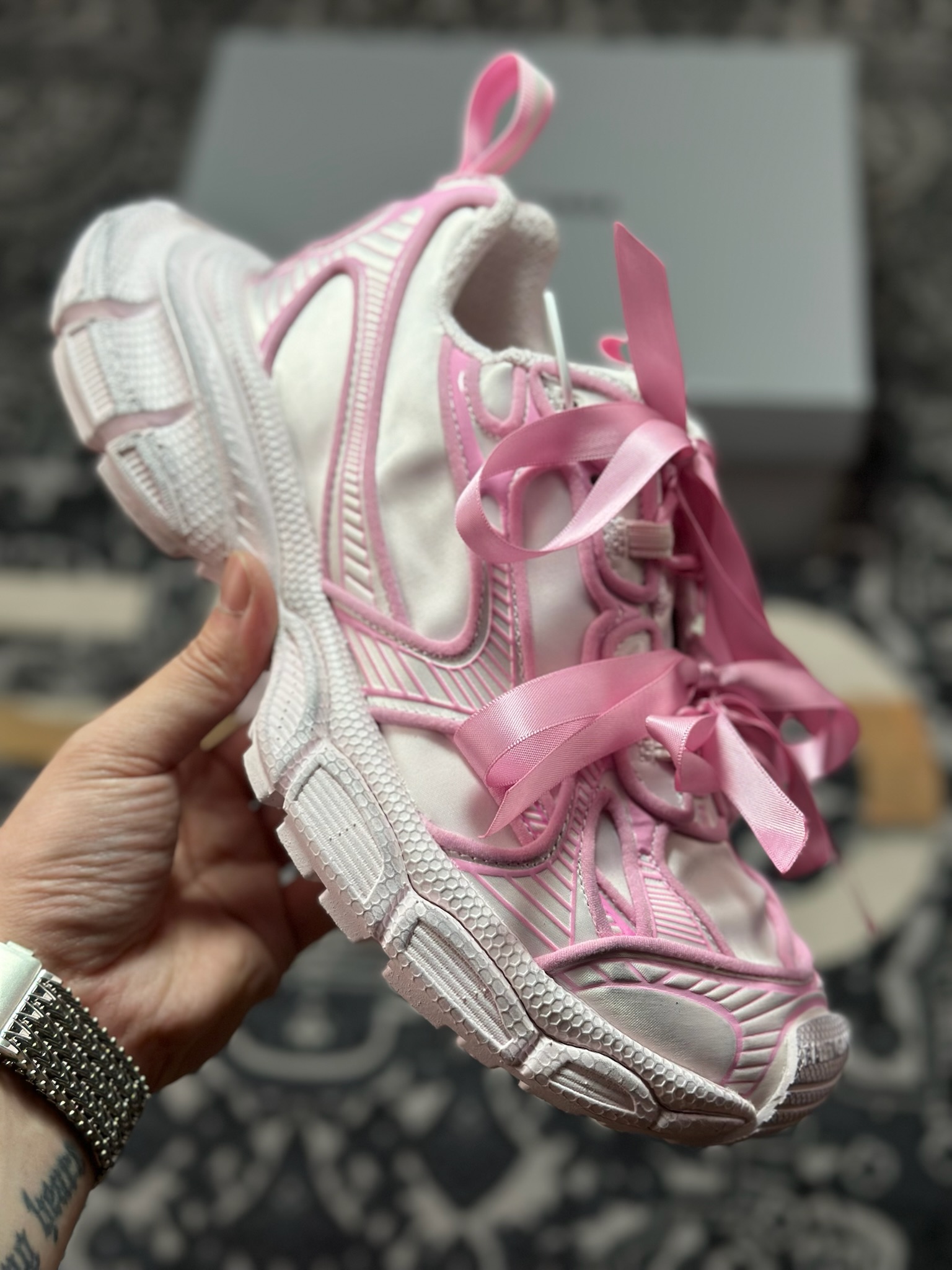 C6420 优选 原装级别 Balenciaga 巴黎世家 3XL Satin Bows 复古老爹鞋 734731