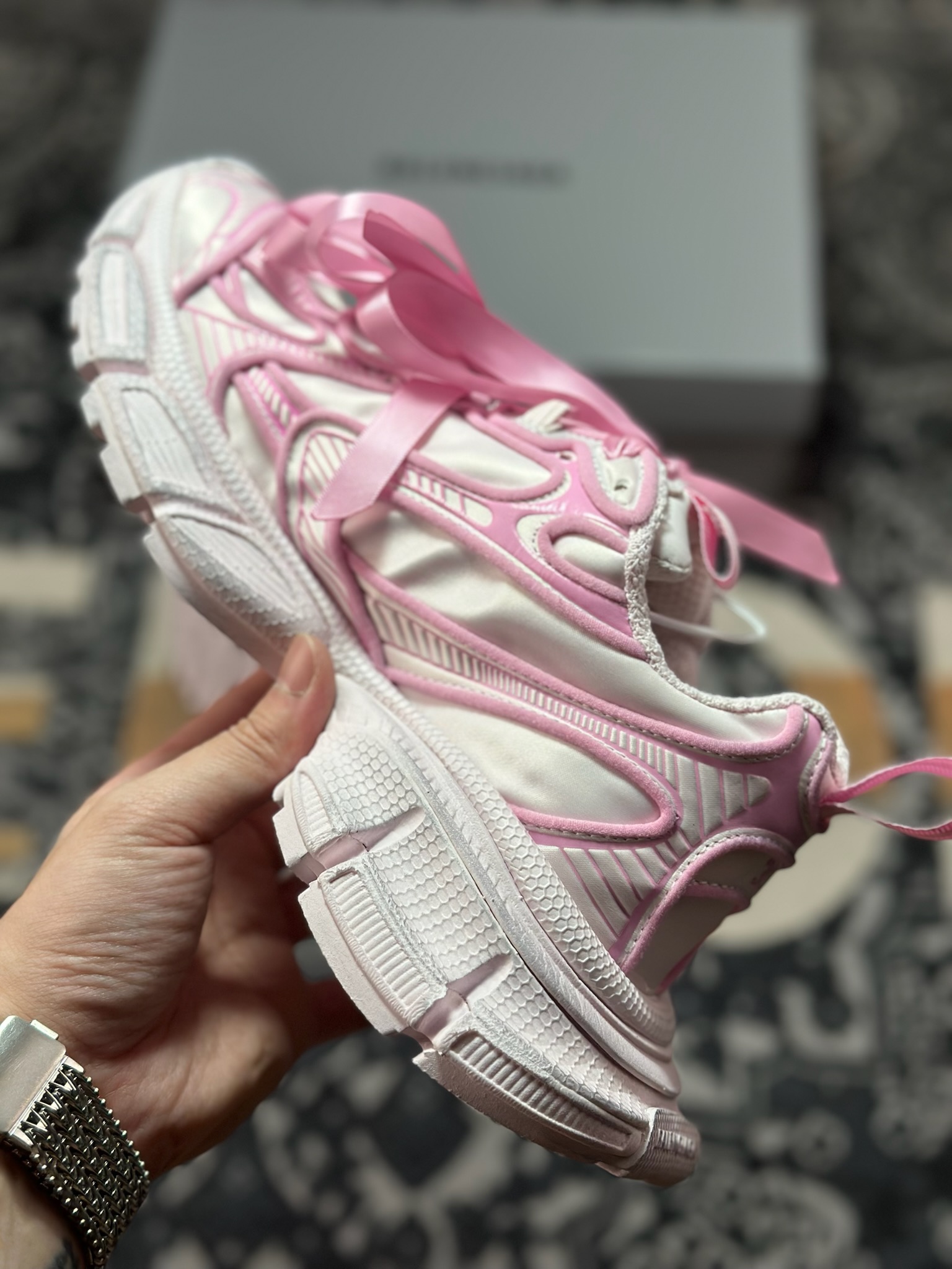 C6420 优选 原装级别 Balenciaga 巴黎世家 3XL Satin Bows 复古老爹鞋 734731