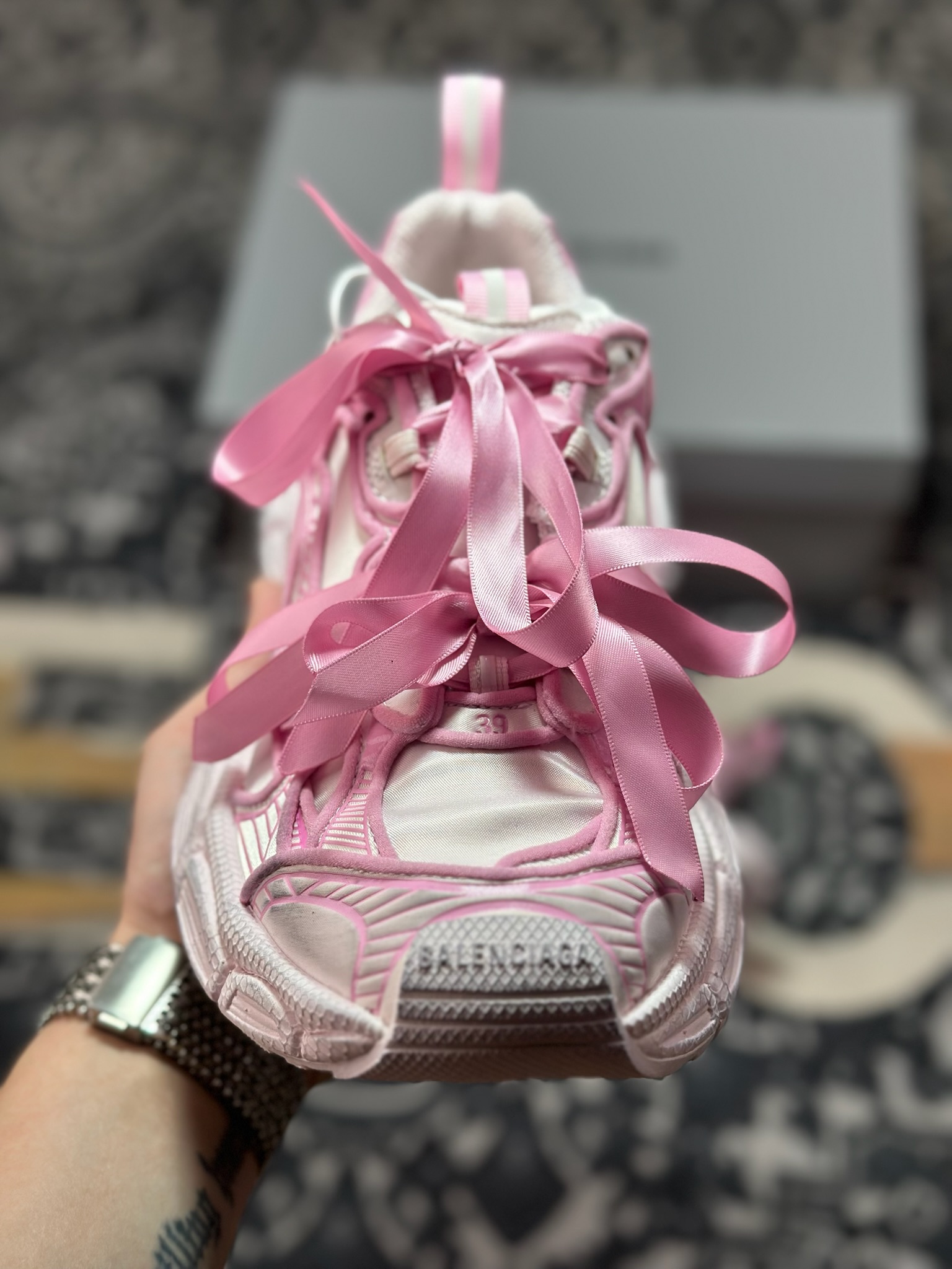 C6420 优选 原装级别 Balenciaga 巴黎世家 3XL Satin Bows 复古老爹鞋 734731