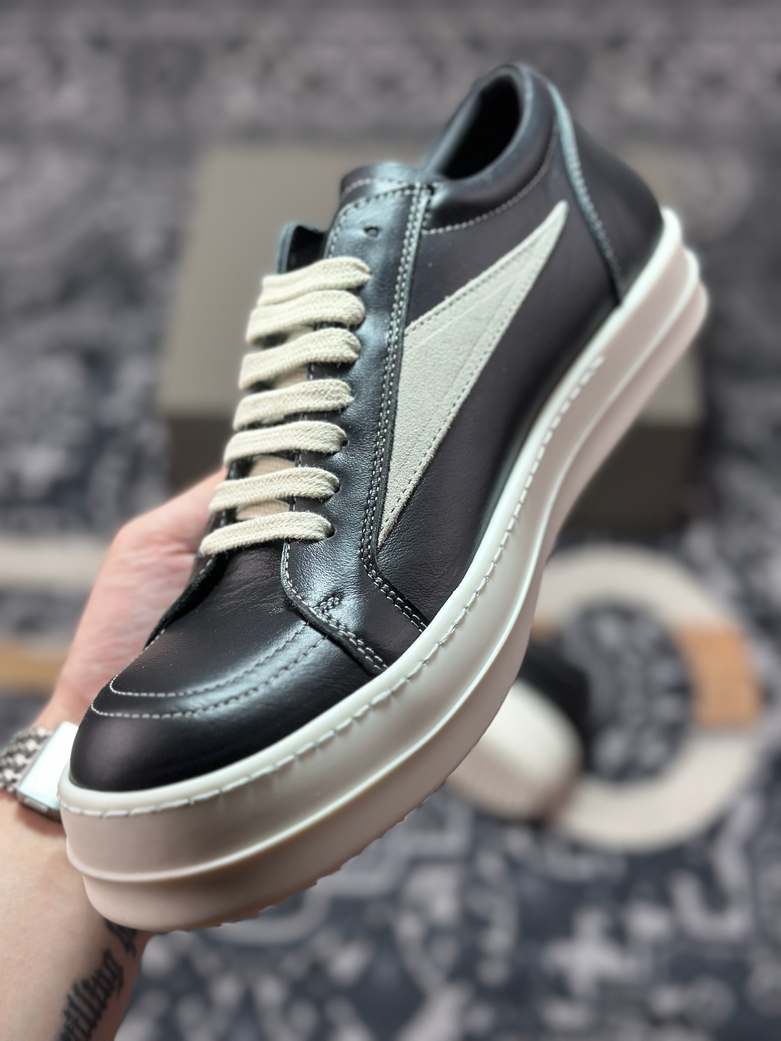 D0450 优选 原装级别 市售最高版 New Star # Rickowens 瑞克 欧文斯 侵权 低帮高街休闲板鞋