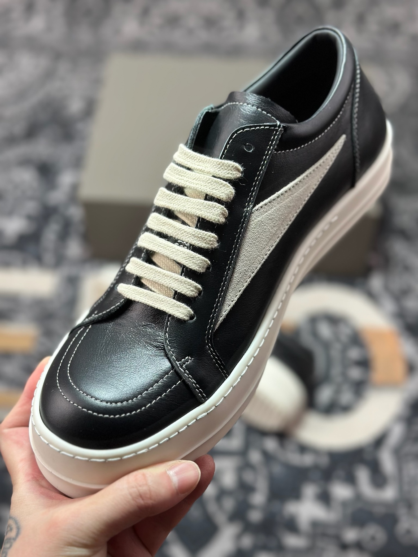 D0450 优选 原装级别 市售最高版 New Star # Rickowens 瑞克 欧文斯 侵权 低帮高街休闲板鞋