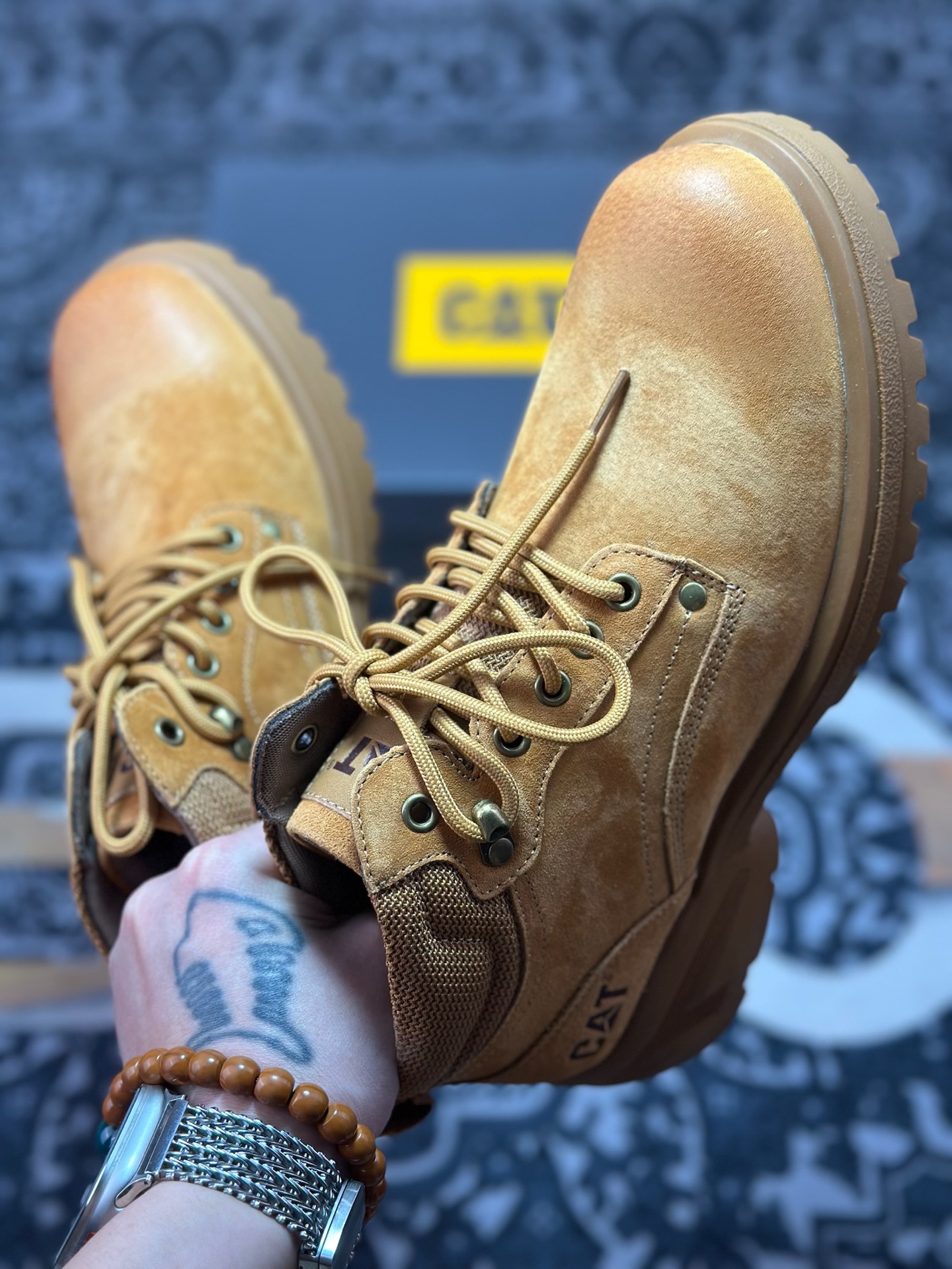 B3260 原装级别 新货#CAT卡特 硬汉推土机品牌经典百搭户外中帮休闲马丁靴系列