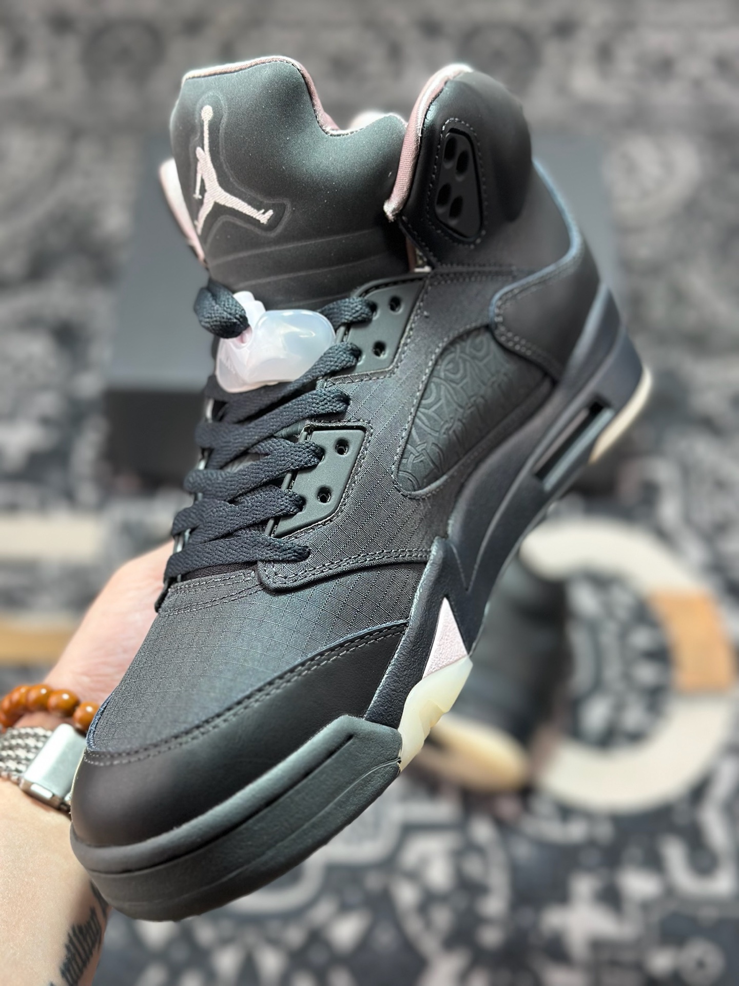 D0460 优选 原装级别 PSG x Air Jordan 5 Retro ”Off Noir” AJ5 乔5联名款 巴黎圣日耳曼