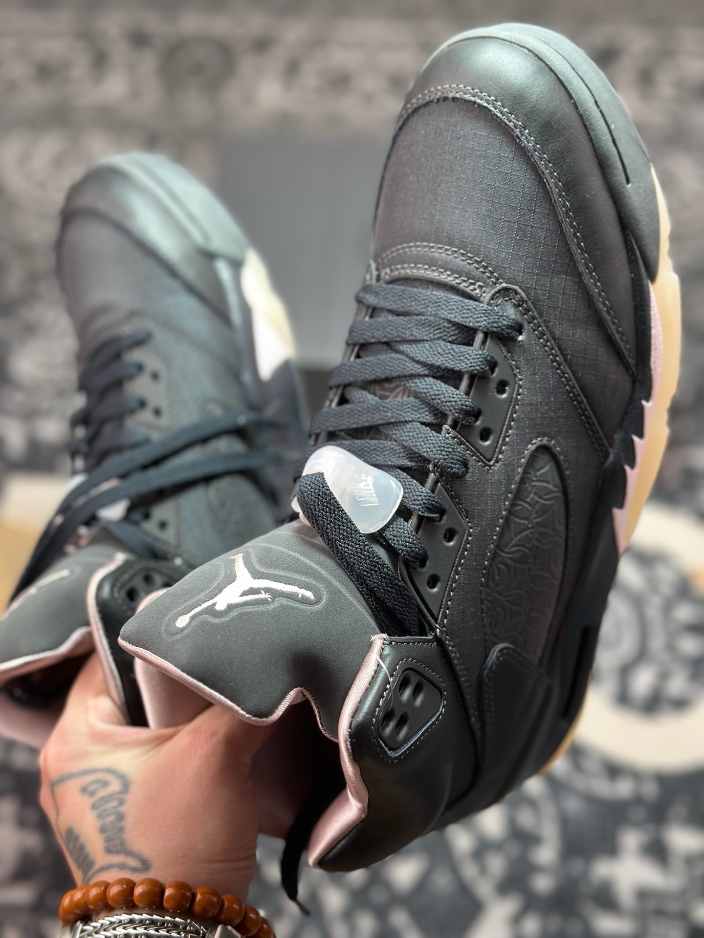 D0460 优选 原装级别 PSG x Air Jordan 5 Retro ”Off Noir” AJ5 乔5联名款 巴黎圣日耳曼