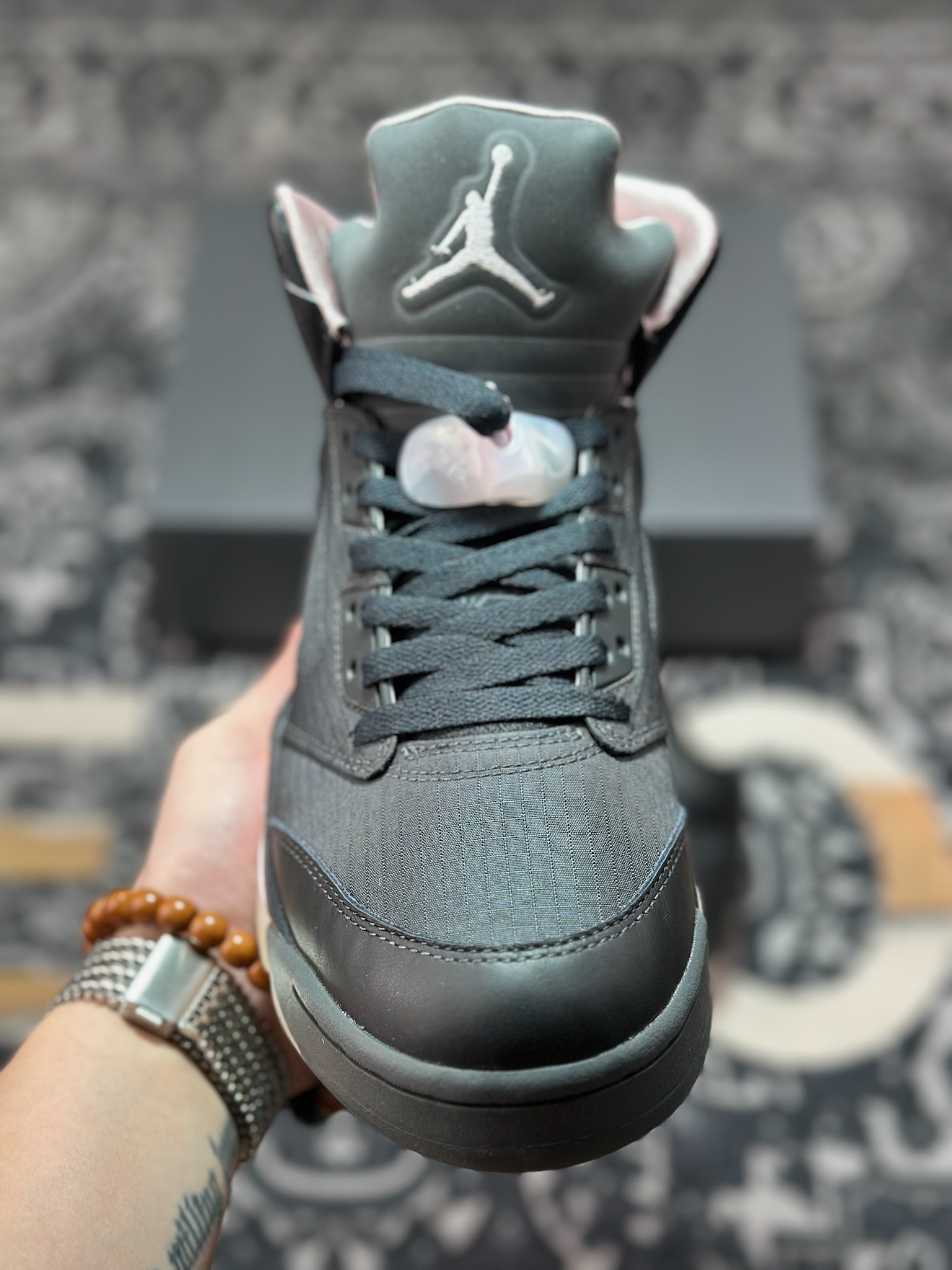 D0460 优选 原装级别 PSG x Air Jordan 5 Retro ”Off Noir” AJ5 乔5联名款 巴黎圣日耳曼