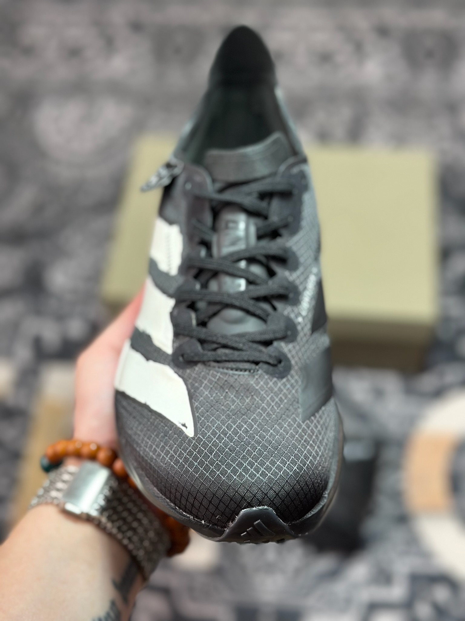 A8220 Adidas Y-3 Adizero Adios Pro Evo 4”Alumina Cinder”零度透气竞速休闲运动慢跑鞋“l联名黑白” JR6655