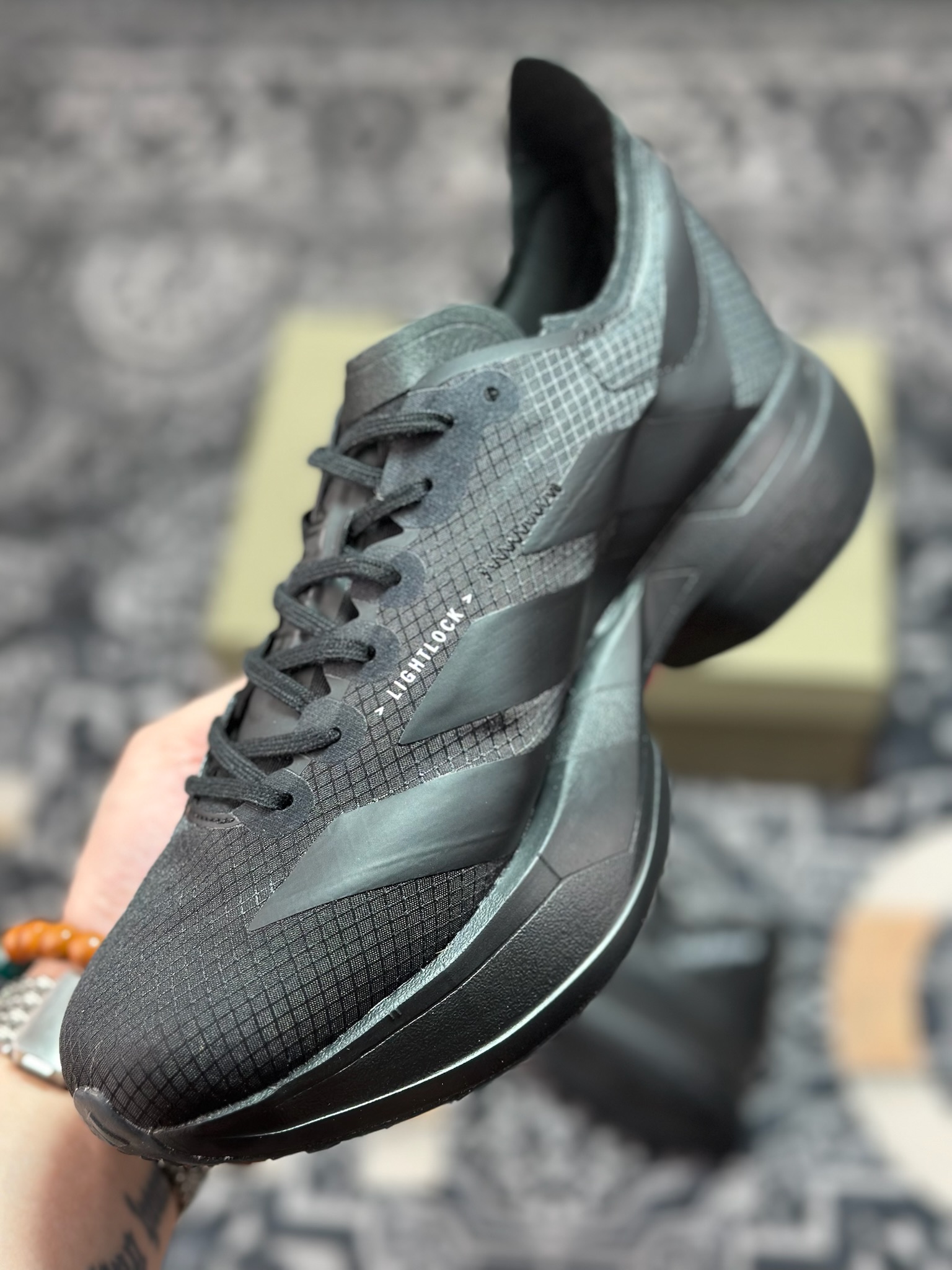 A8220 Adidas Y-3 Adizero Adios Pro Evo 4”Alumina Cinder”零度透气竞速休闲运动慢跑鞋“l联名黑白” JR6655