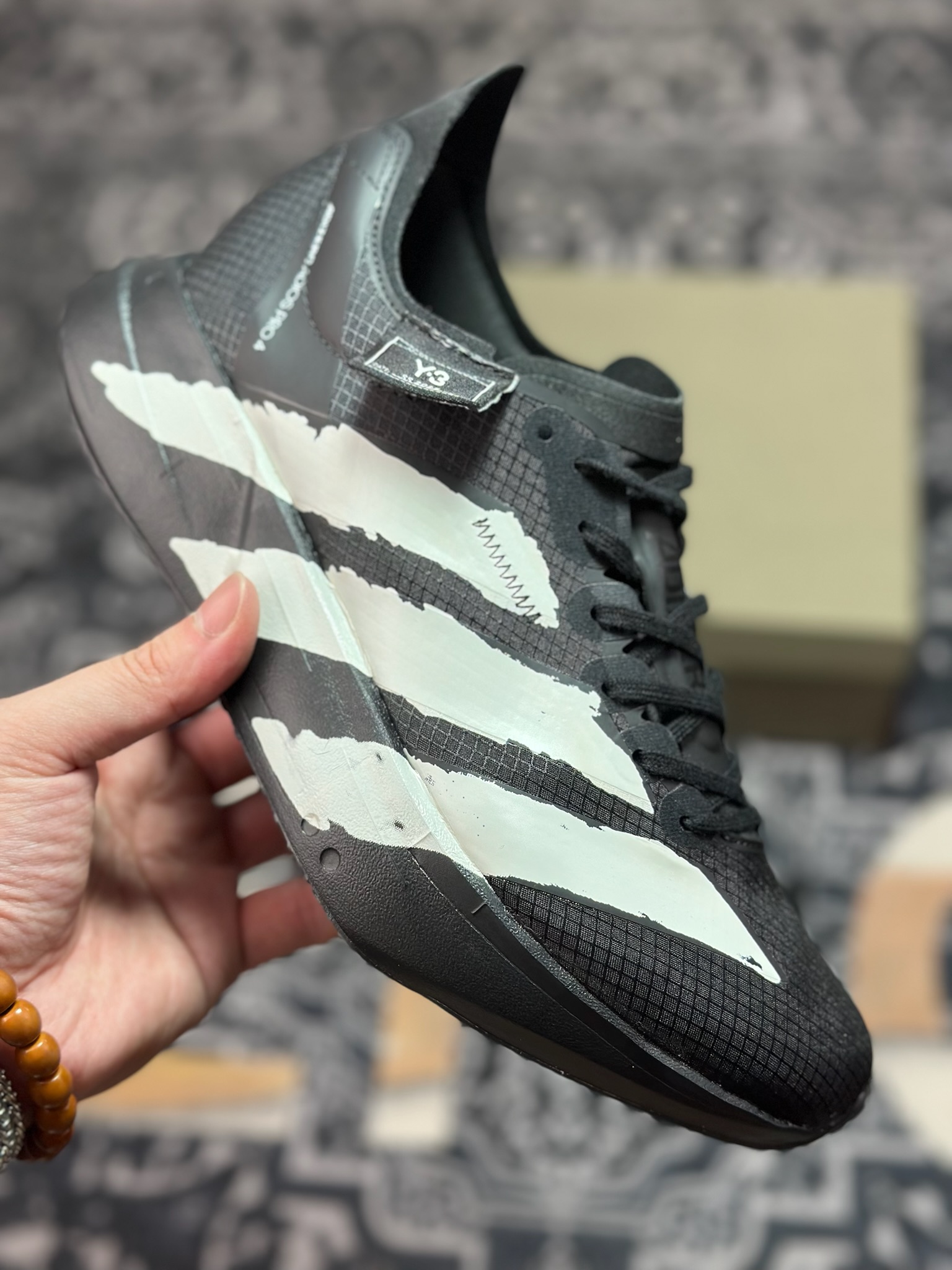 A8220 Adidas Y-3 Adizero Adios Pro Evo 4”Alumina Cinder”零度透气竞速休闲运动慢跑鞋“l联名黑白” JR6655