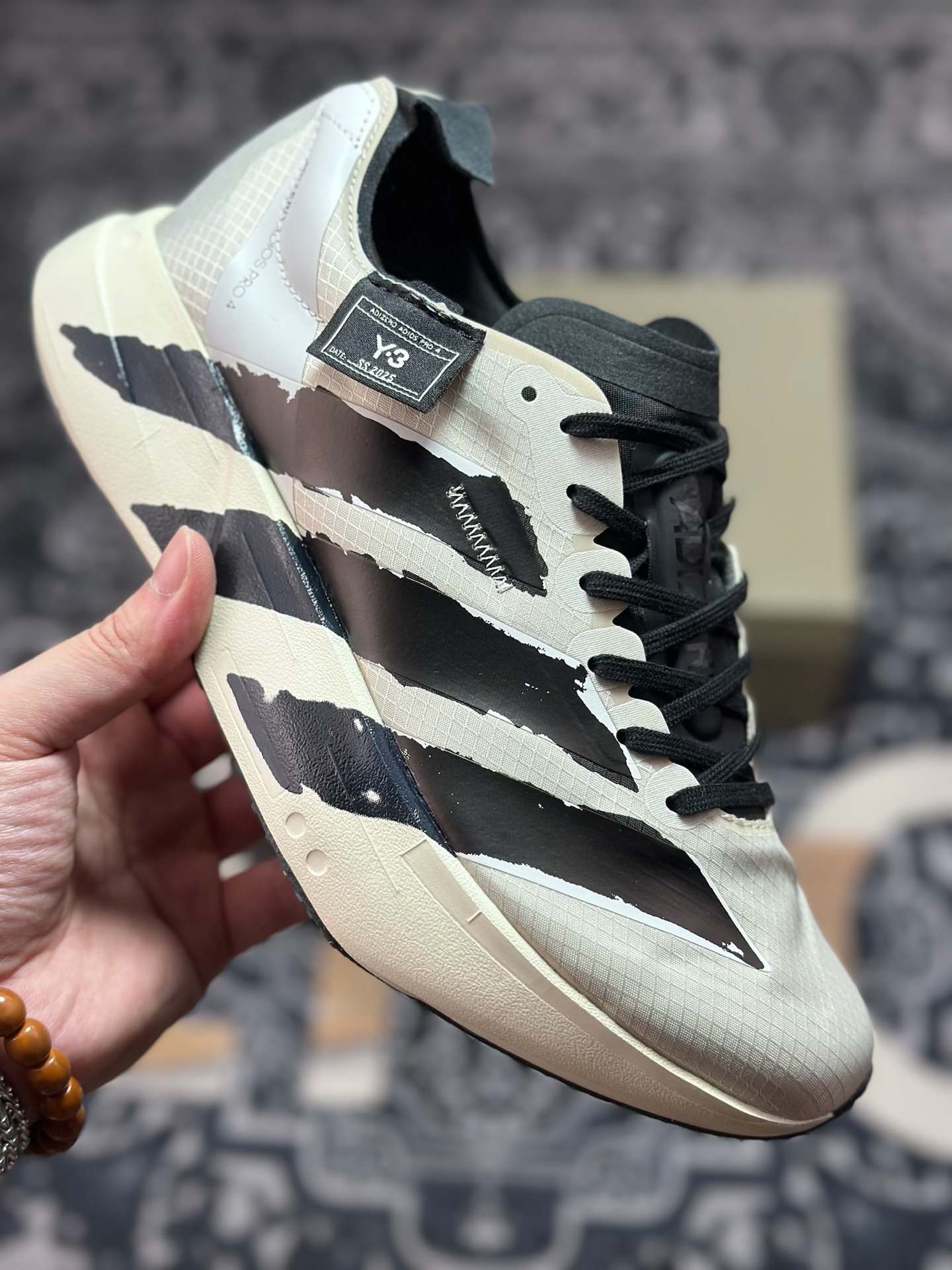 A8220 Adidas Y-3 Adizero Adios Pro Evo 4”Alumina Cinder”零度轻便透气竞速休闲运动慢跑鞋“l联名黑白” JR6656