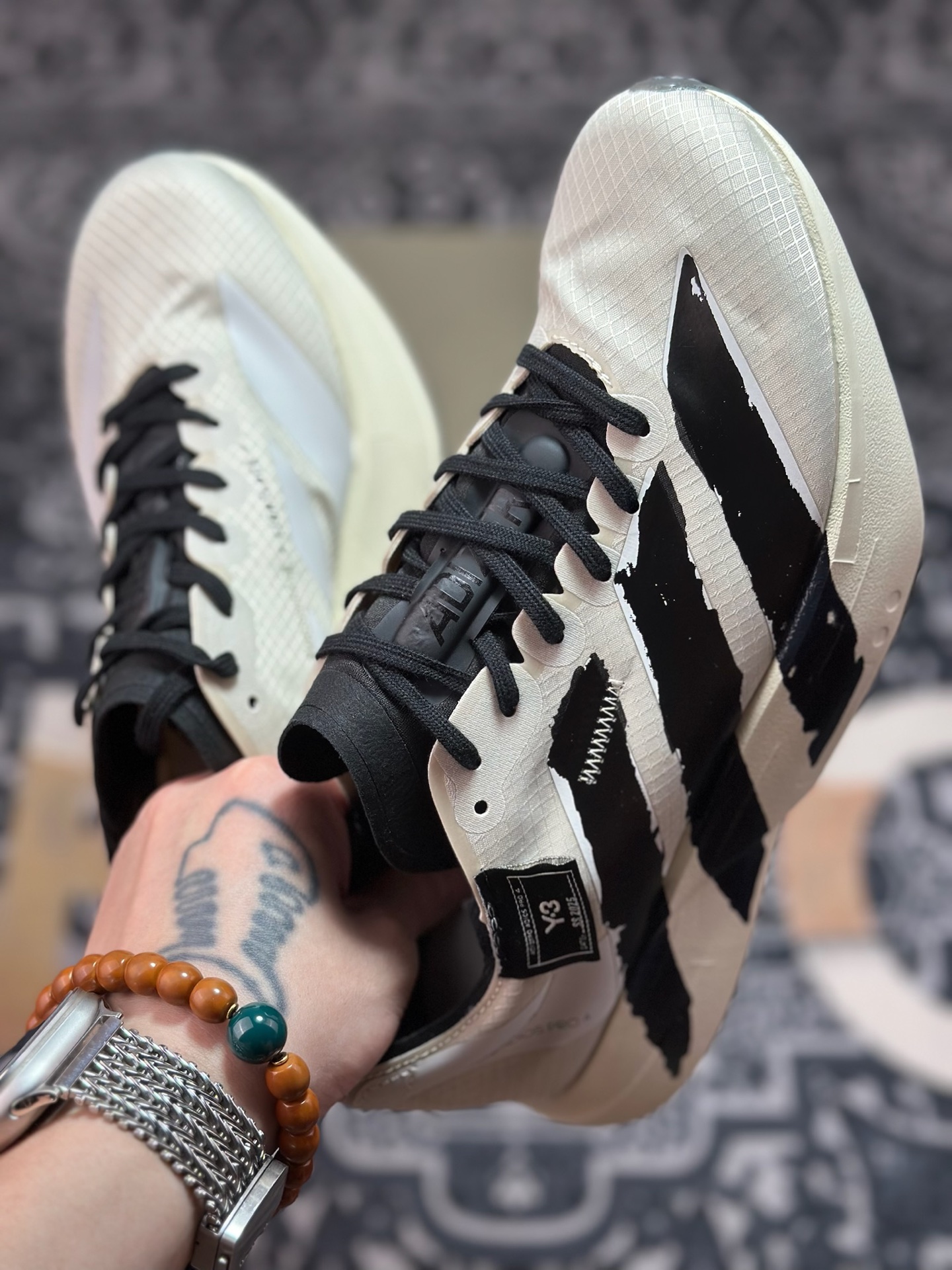 A8220 Adidas Y-3 Adizero Adios Pro Evo 4”Alumina Cinder”零度轻便透气竞速休闲运动慢跑鞋“l联名黑白” JR6656