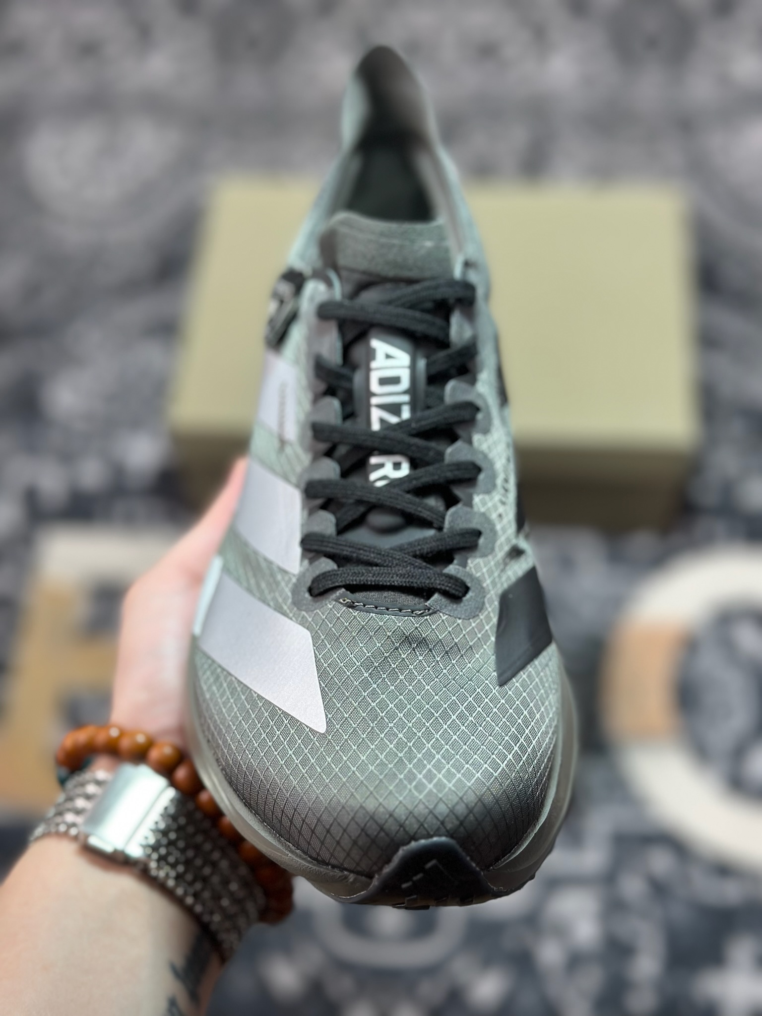 A8220 阿迪达斯Adidas Y-3 Adizero Adios Pro Evo 4”Alumina Cinder”零度低帮轻便透气竞速休闲运动慢跑鞋“l联名黑灰白” JS3155