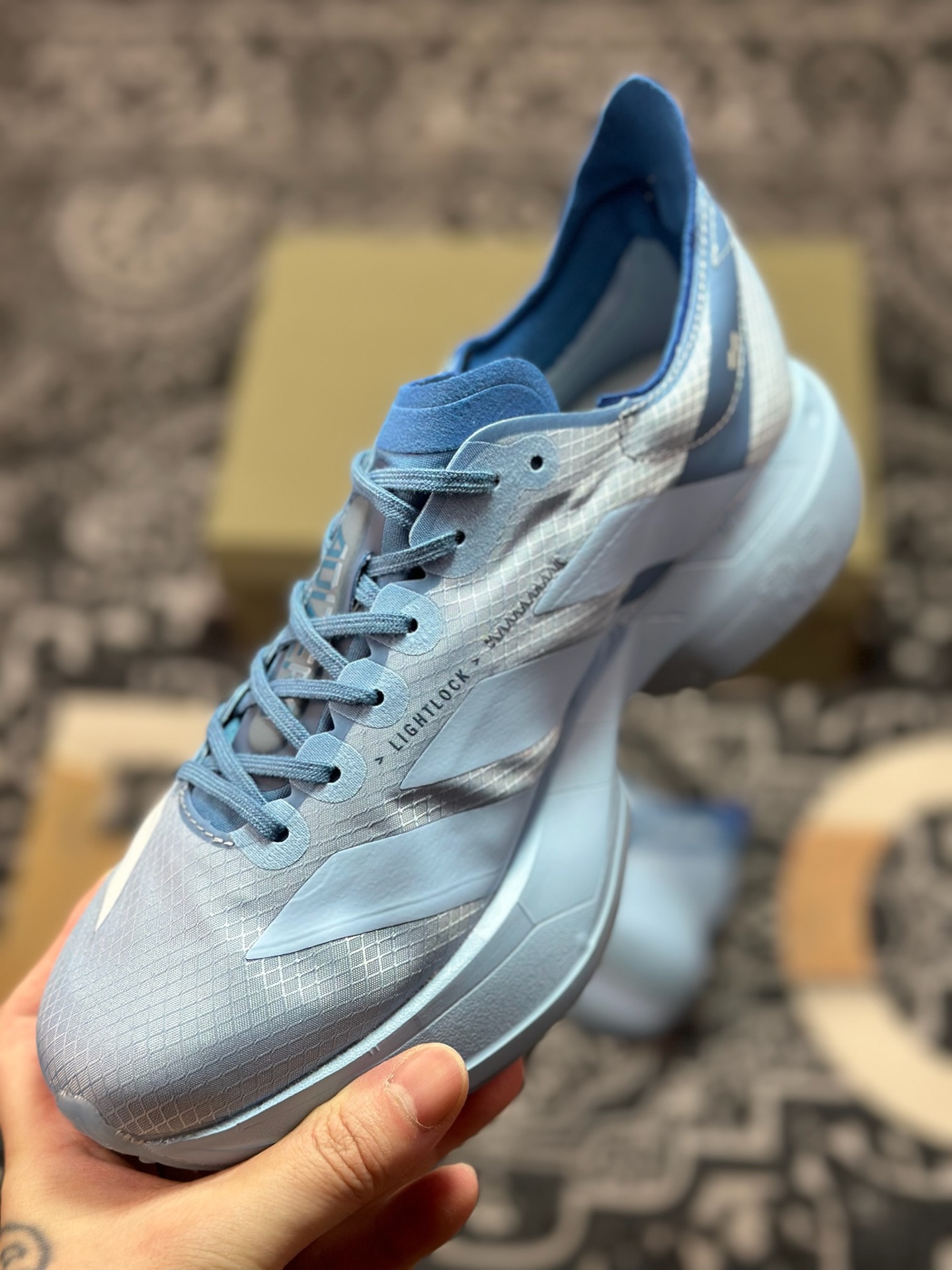 A8220 Adidas Y-3 Adizero Adios Pro Evo 4”Alumina Cinder”零度透气竞速休闲运动慢跑鞋“l联名蓝白” JS3148