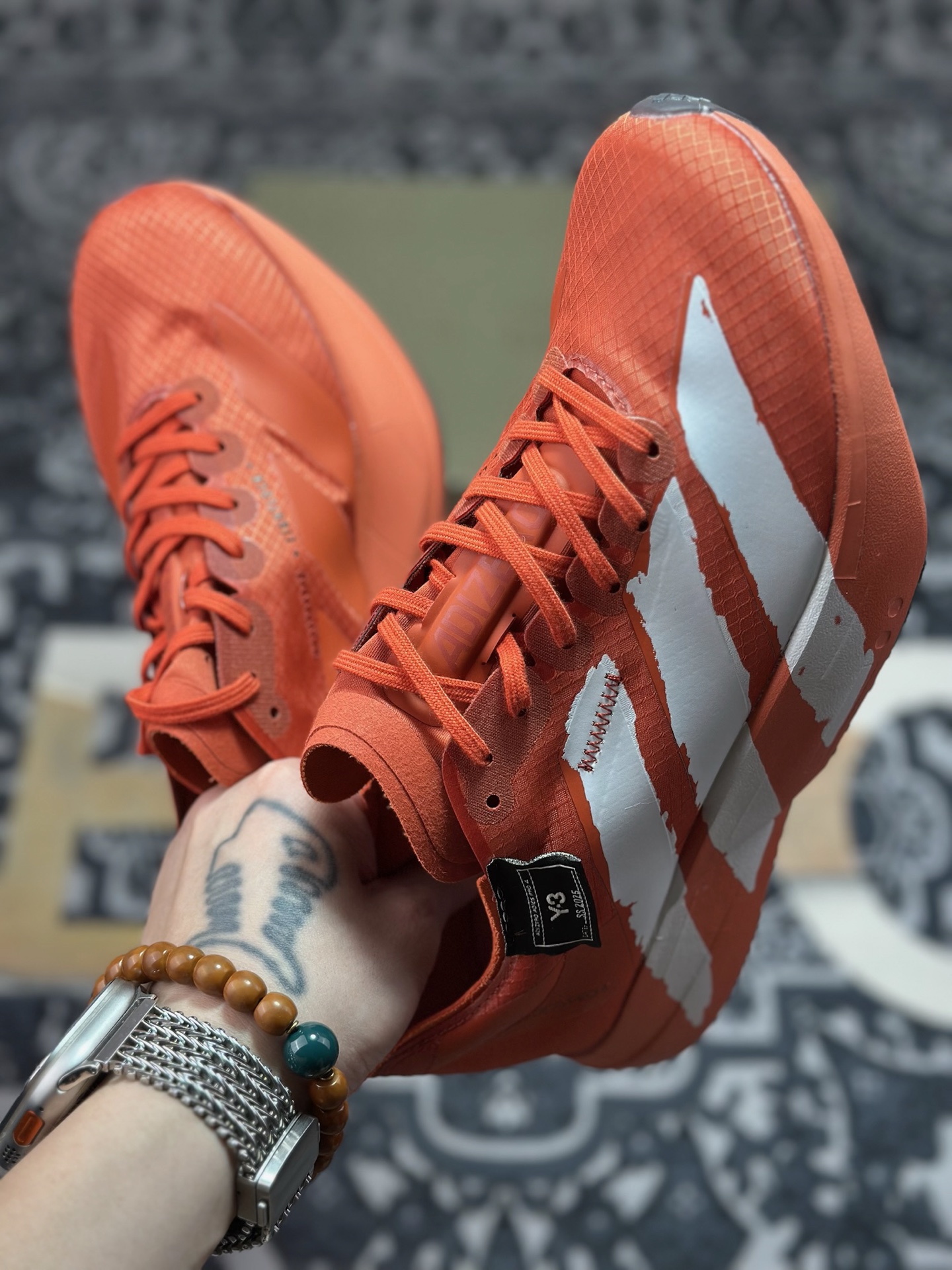 A8220 Adidas Y-3 Adizero Adios Pro Evo 4”Alumina Cinder”零度平安进化版4系列低帮跑鞋“l联名红白”JR6657