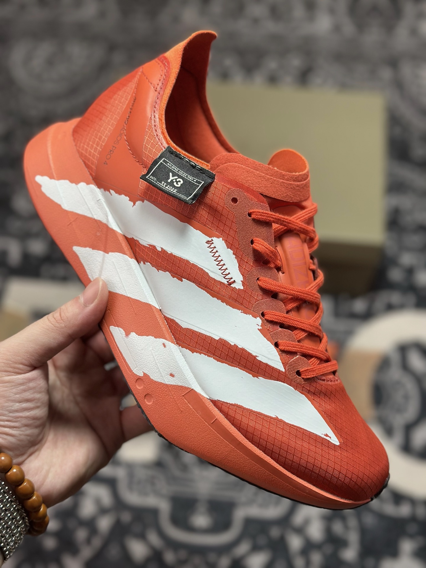 A8220 Adidas Y-3 Adizero Adios Pro Evo 4”Alumina Cinder”零度平安进化版4系列低帮跑鞋“l联名红白”JR6657